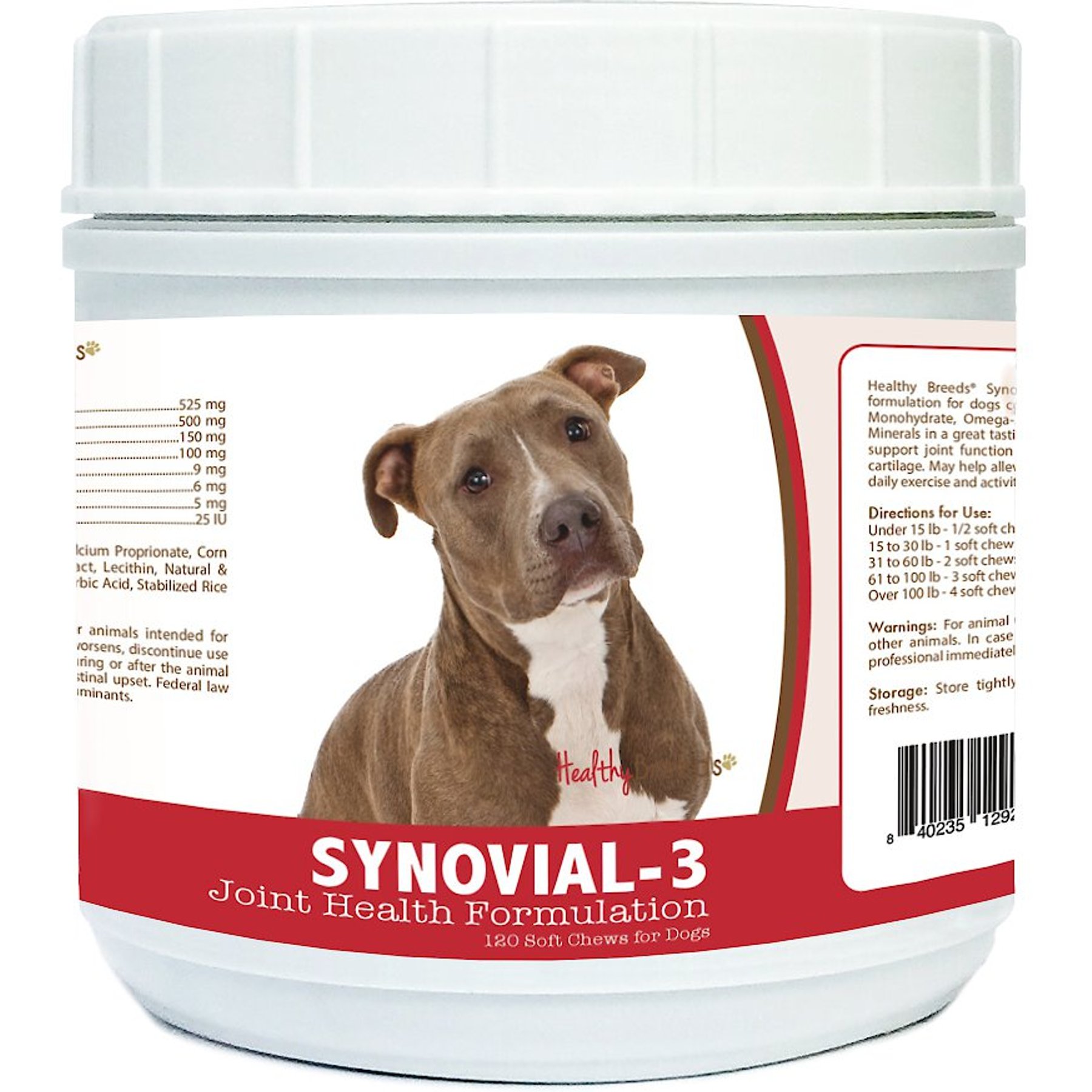 Healthy Breeds Synovial-3 Joint Health Formulation Soft Chews Dog Supplement, 120 count