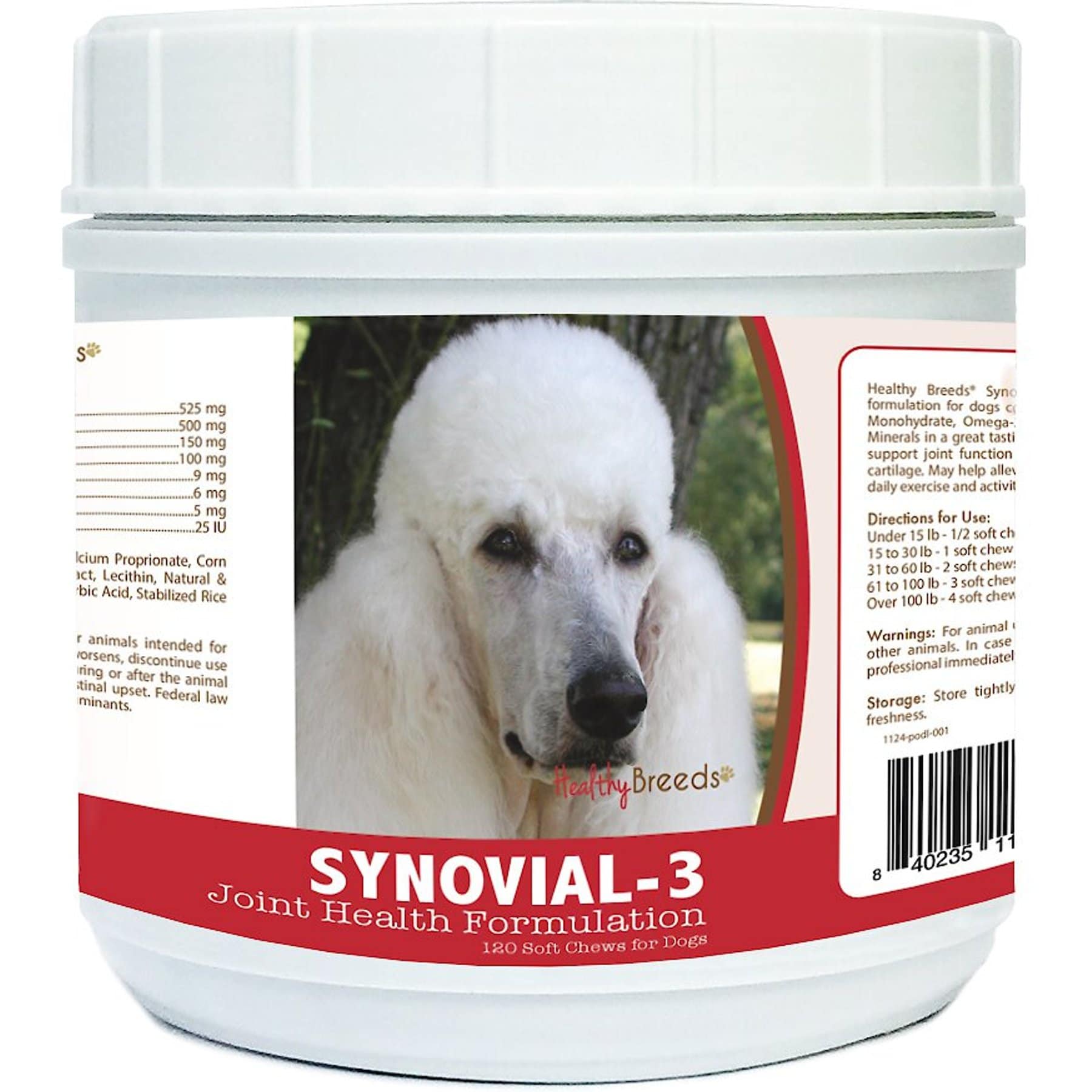Healthy Breeds Synovial-3 Joint Health Formulation Soft Chews Dog Supplement, 120 count