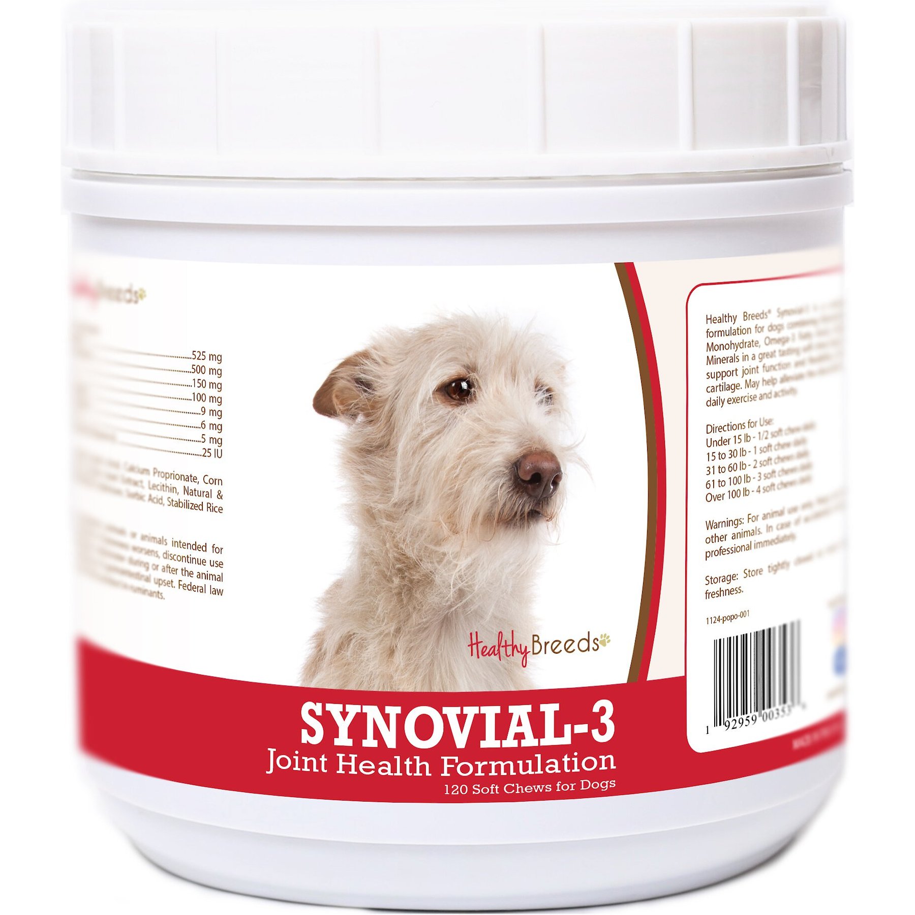 Healthy Breeds Synovial-3 Joint Health Formulation Soft Chews Dog Supplement, 120 count