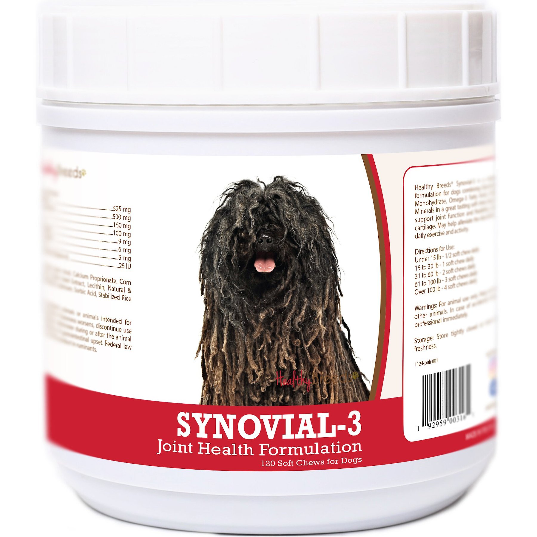 Healthy Breeds Synovial-3 Joint Health Formulation Soft Chews Dog Supplement, 120 count