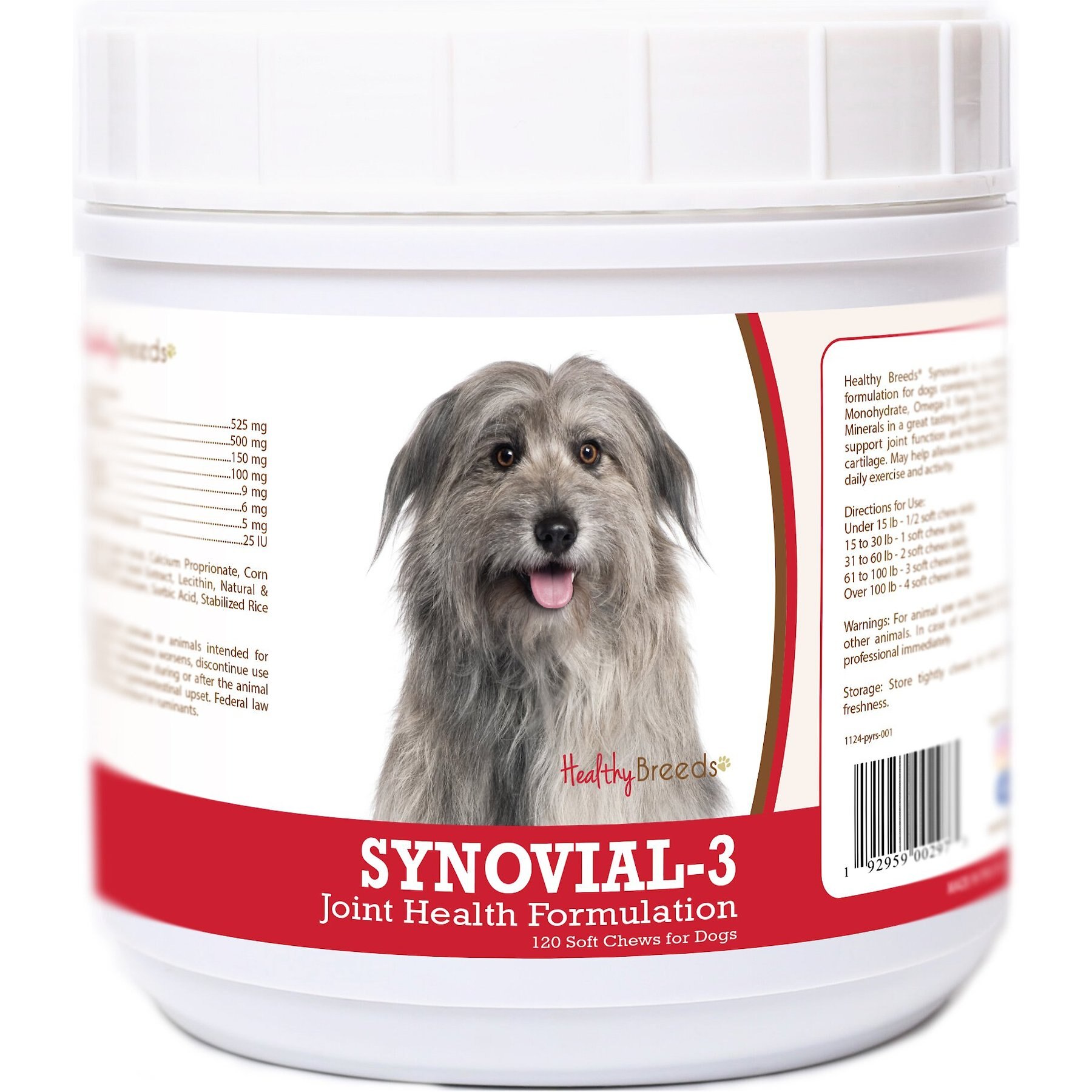 Healthy Breeds Synovial-3 Joint Health Formulation Soft Chews Dog Supplement, 120 count