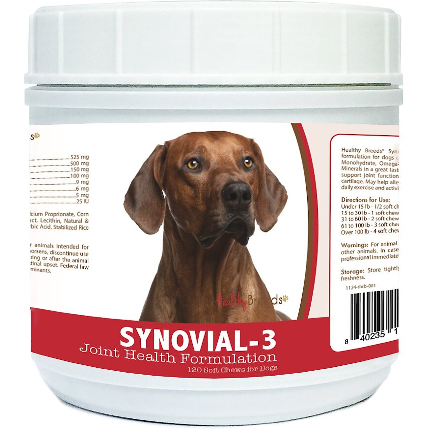 Healthy Breeds Synovial-3 Joint Health Formulation Soft Chews Dog Supplement, 120 count