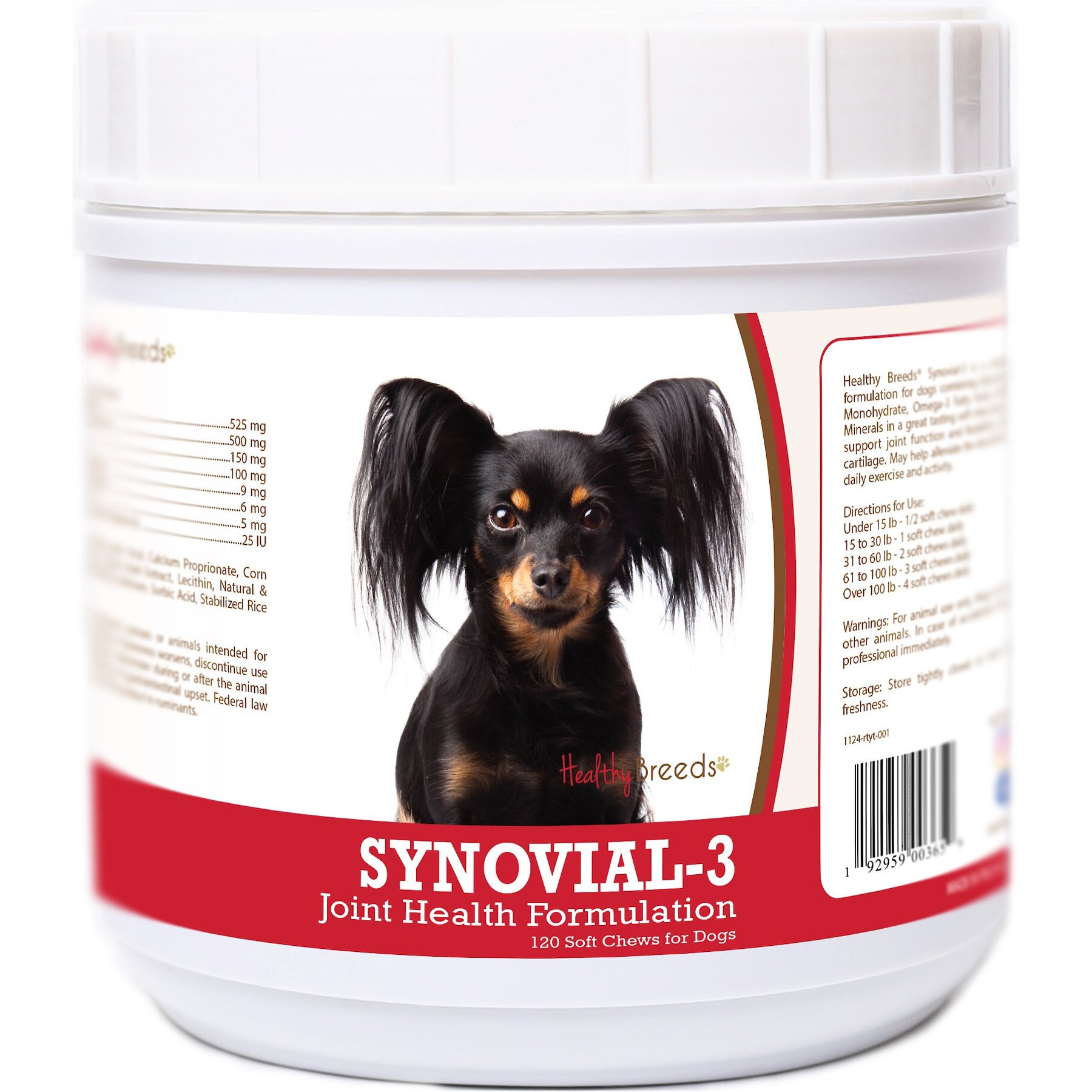Healthy Breeds Synovial-3 Joint Health Formulation Soft Chews Dog Supplement, 120 count