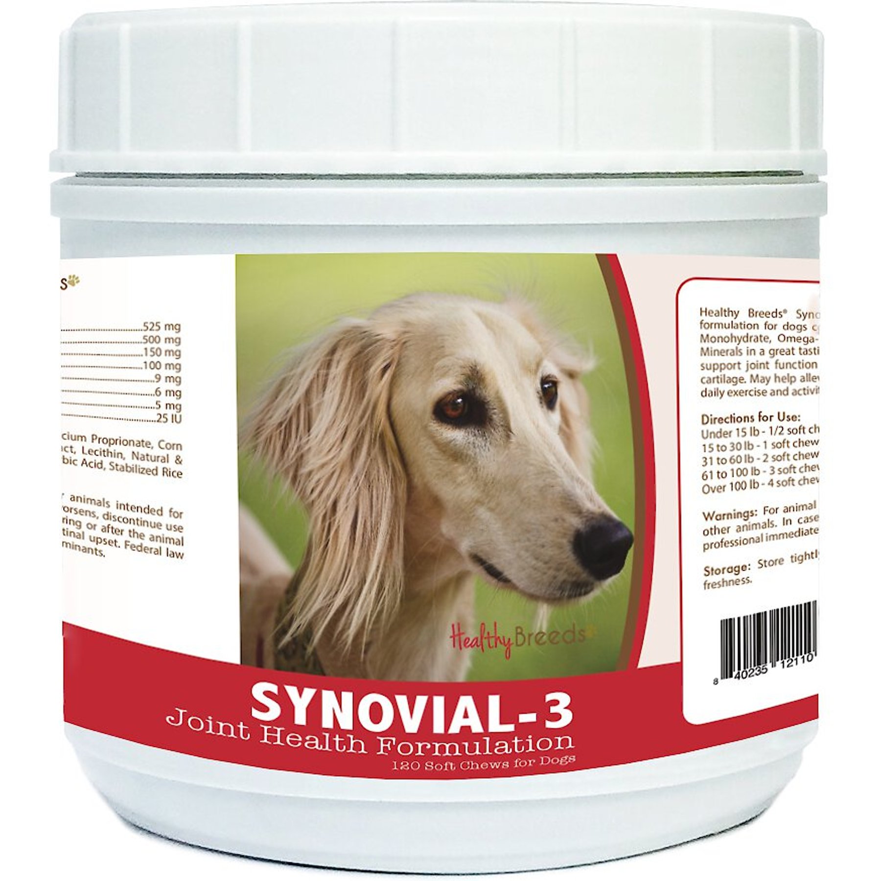 Healthy Breeds Synovial-3 Joint Health Formulation Soft Chews Dog Supplement, 120 count