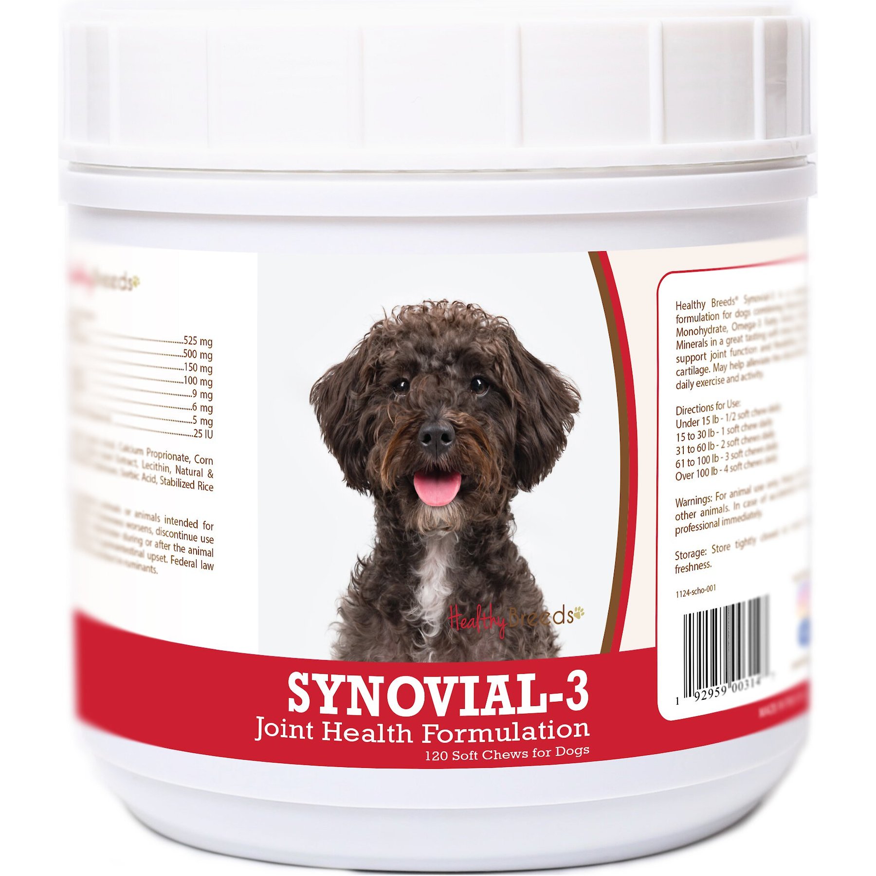 Healthy Breeds Synovial-3 Joint Health Formulation Soft Chews Dog Supplement, 120 count