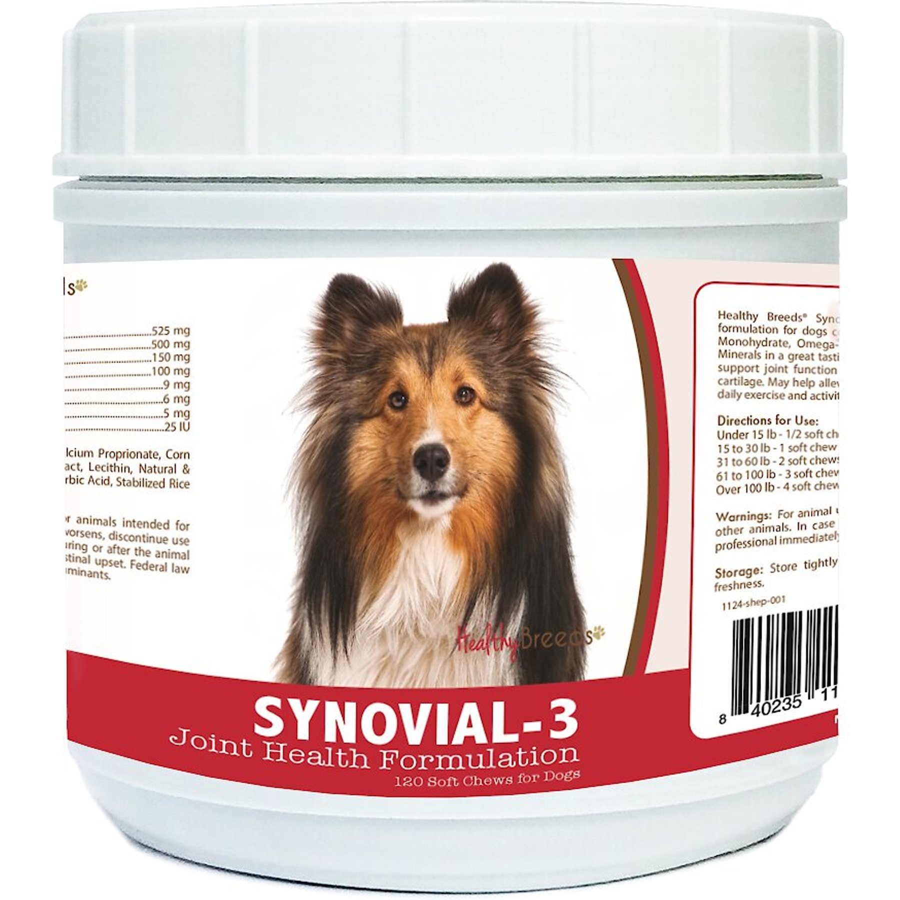 Healthy Breeds Synovial-3 Joint Health Formulation Soft Chews Dog Supplement, 120 count