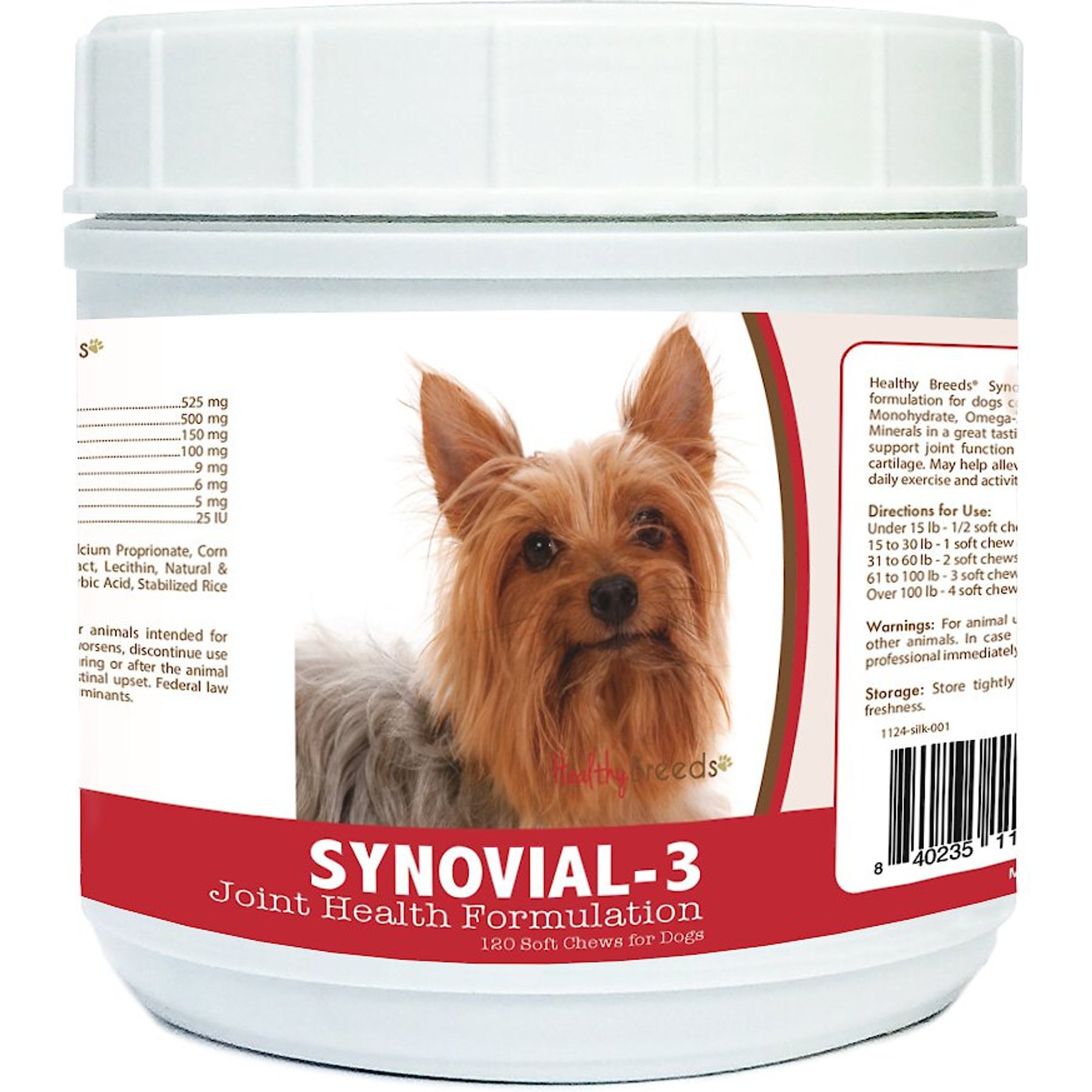 Healthy Breeds Synovial-3 Joint Health Formulation Soft Chews Dog Supplement, 120 count