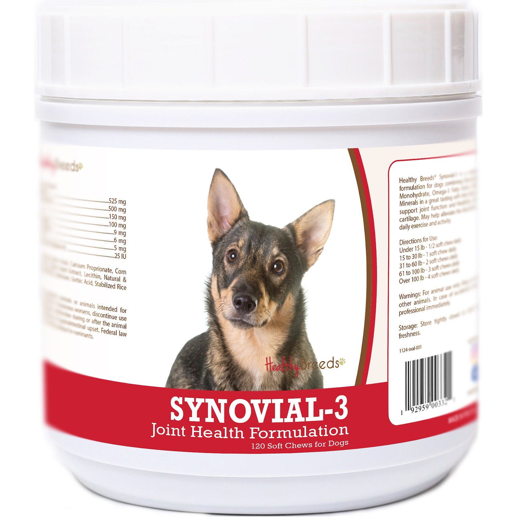 Healthy Breeds Synovial-3 Joint Health Formulation Soft Chews Dog Supplement, 120 count