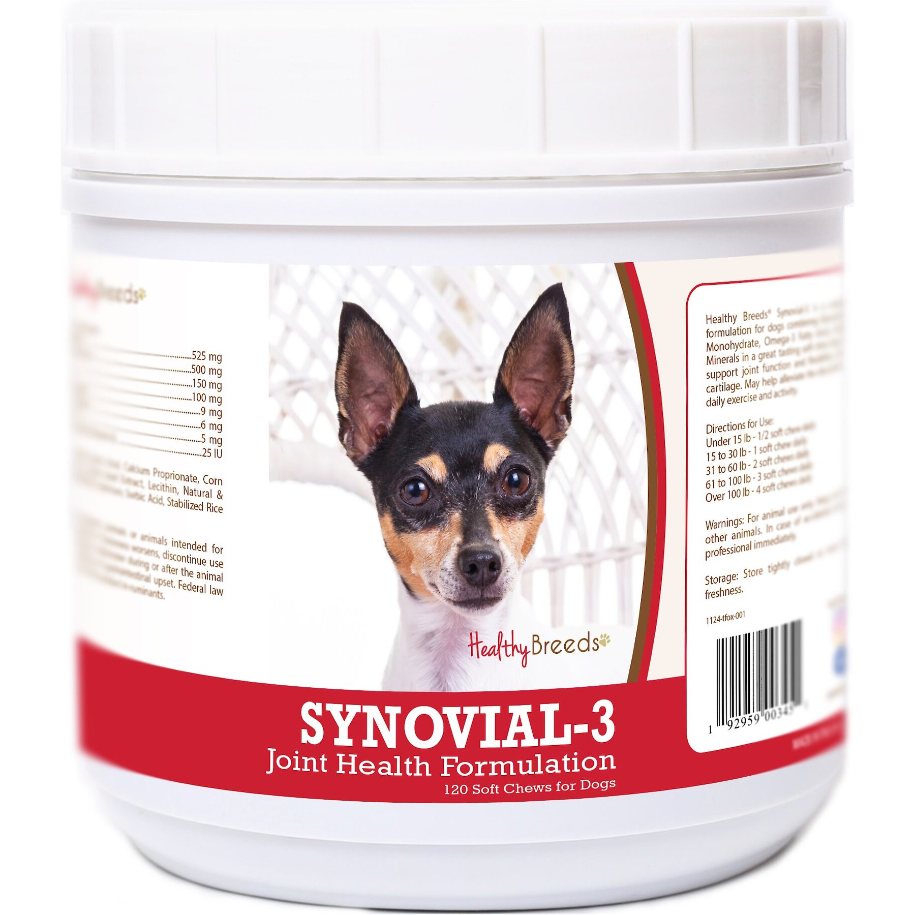 Healthy Breeds Synovial-3 Joint Health Formulation Soft Chews Dog Supplement, 120 count