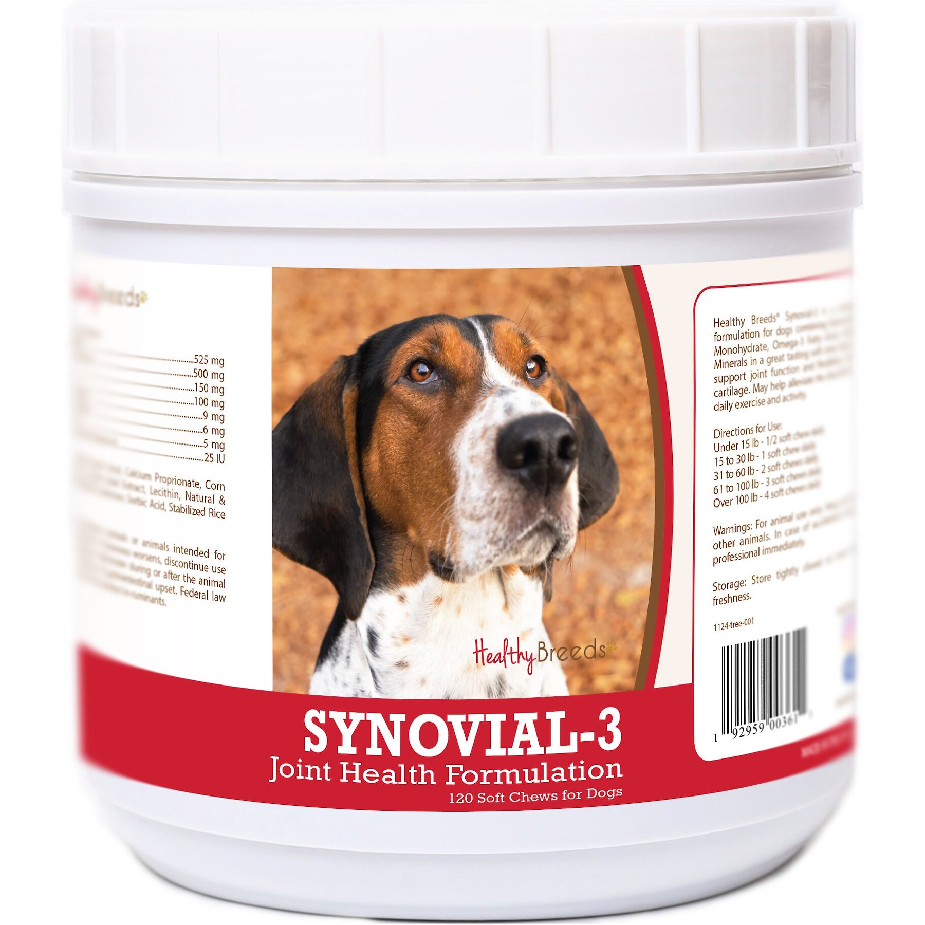 Healthy Breeds Synovial-3 Joint Health Formulation Soft Chews Dog Supplement, 120 count