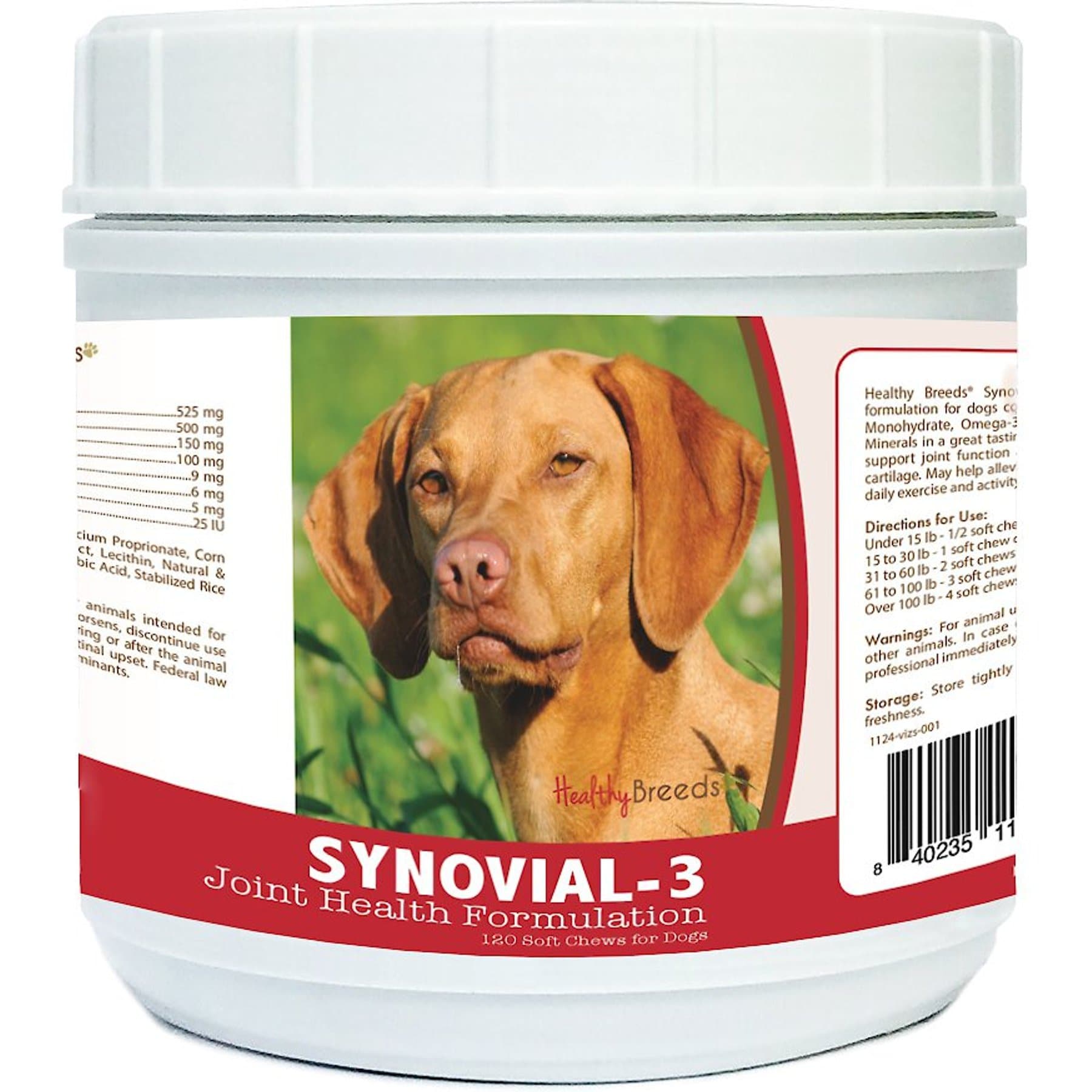 Healthy Breeds Synovial-3 Joint Health Formulation Soft Chews Dog Supplement, 120 count