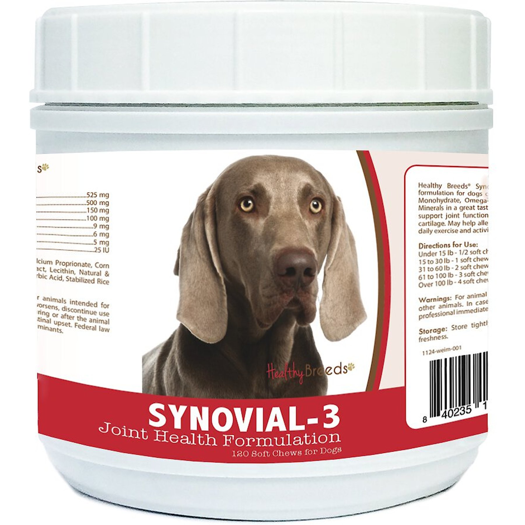 Healthy Breeds Synovial-3 Joint Health Formulation Soft Chews Dog Supplement, 120 count