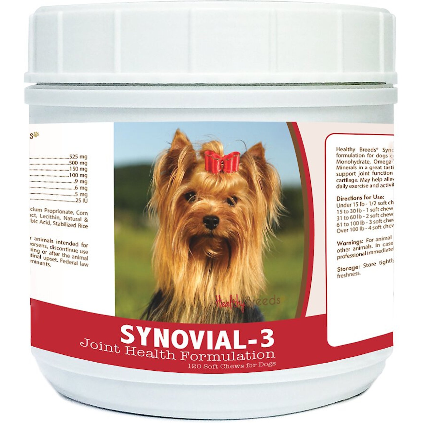 Healthy Breeds Synovial-3 Joint Health Formulation Soft Chews Dog Supplement, 120 count