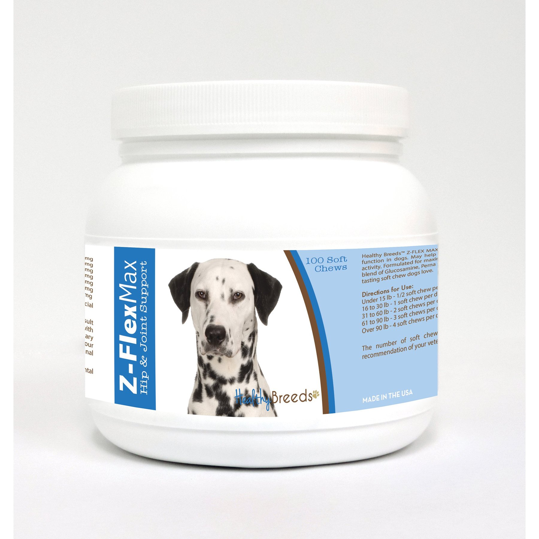 Healthy Breeds Z-Flex Max Hip & Joint Soft Chews Dog Supplement, 100 count