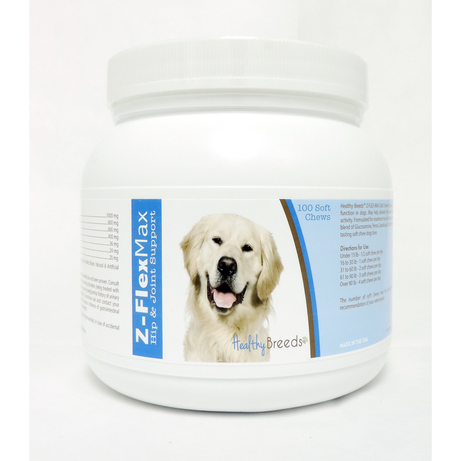 Healthy Breeds Z-Flex Max Hip & Joint Soft Chews Dog Supplement, 100 count