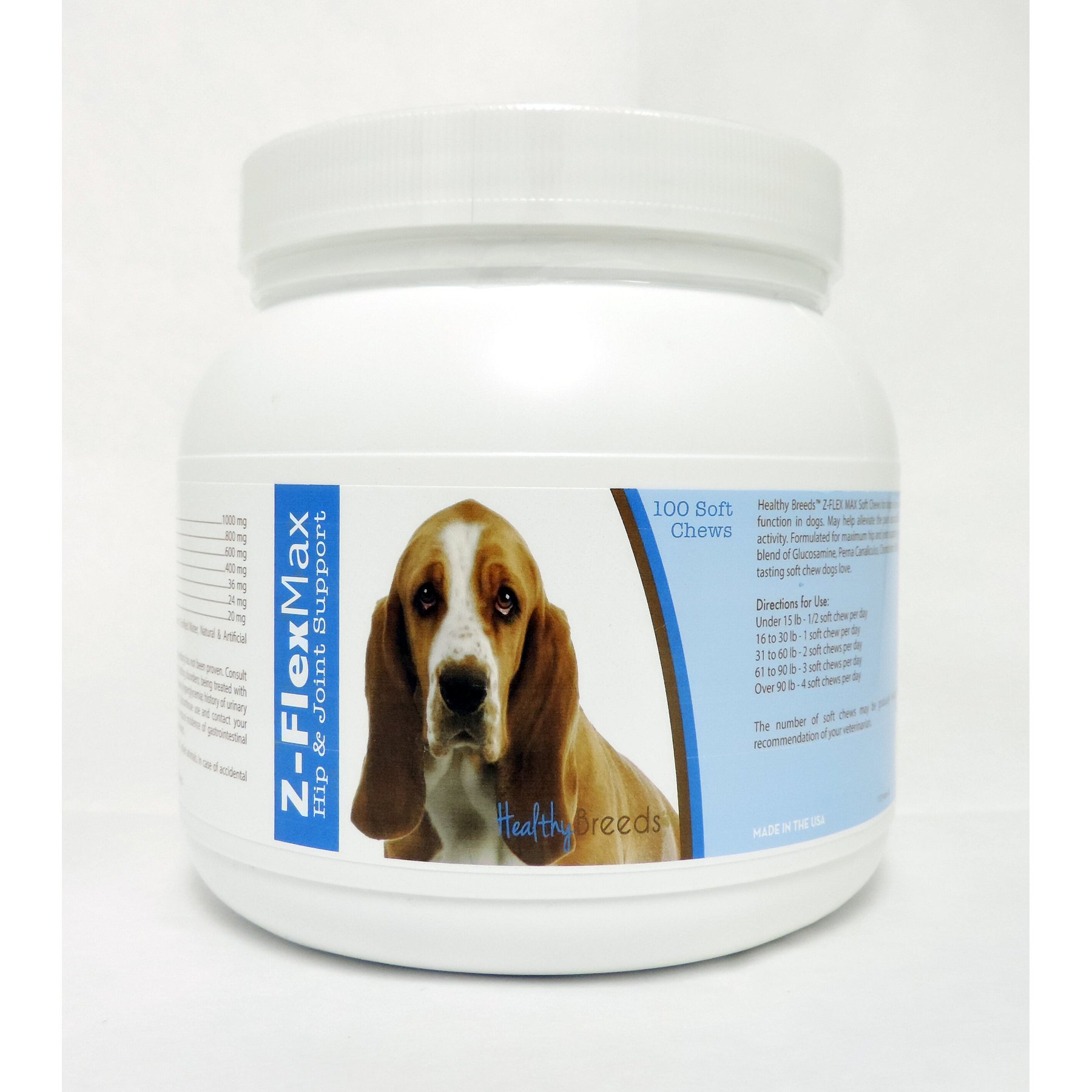 Healthy Breeds Z-Flex Max Hip & Joint Soft Chews Dog Supplement, 100 count