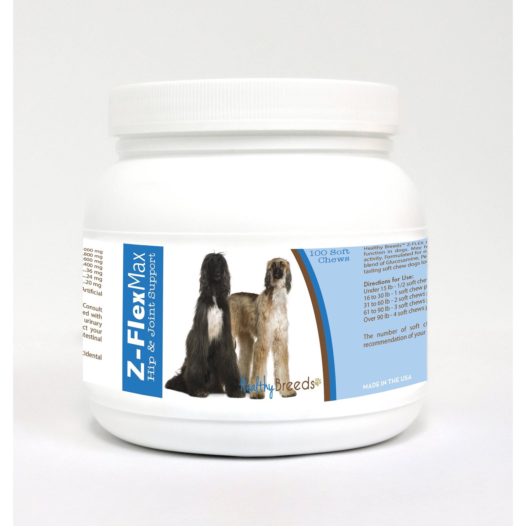 Healthy Breeds Z-Flex Max Hip & Joint Soft Chews Dog Supplement, 100 count