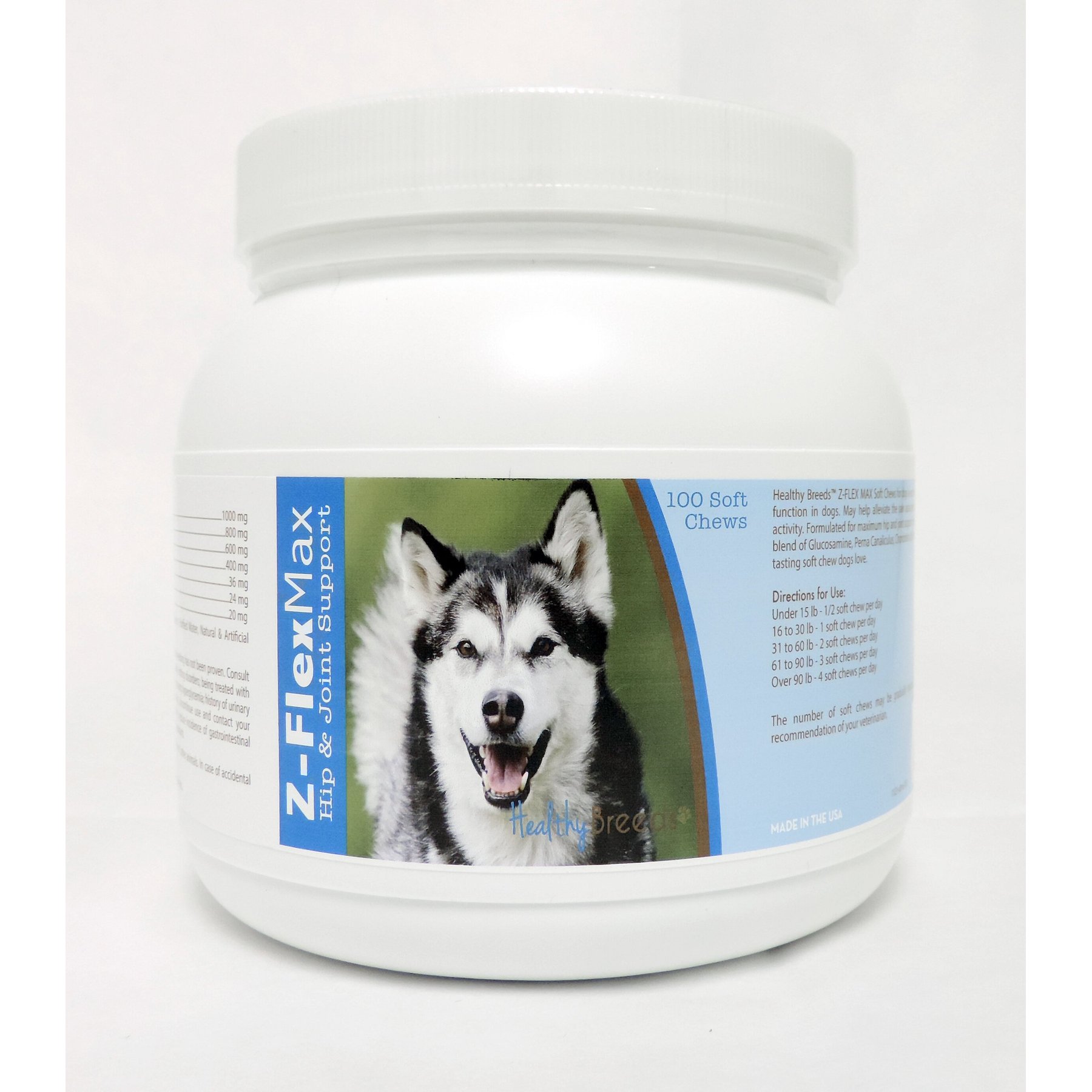 Healthy Breeds Z-Flex Max Hip & Joint Soft Chews Dog Supplement, 100 count