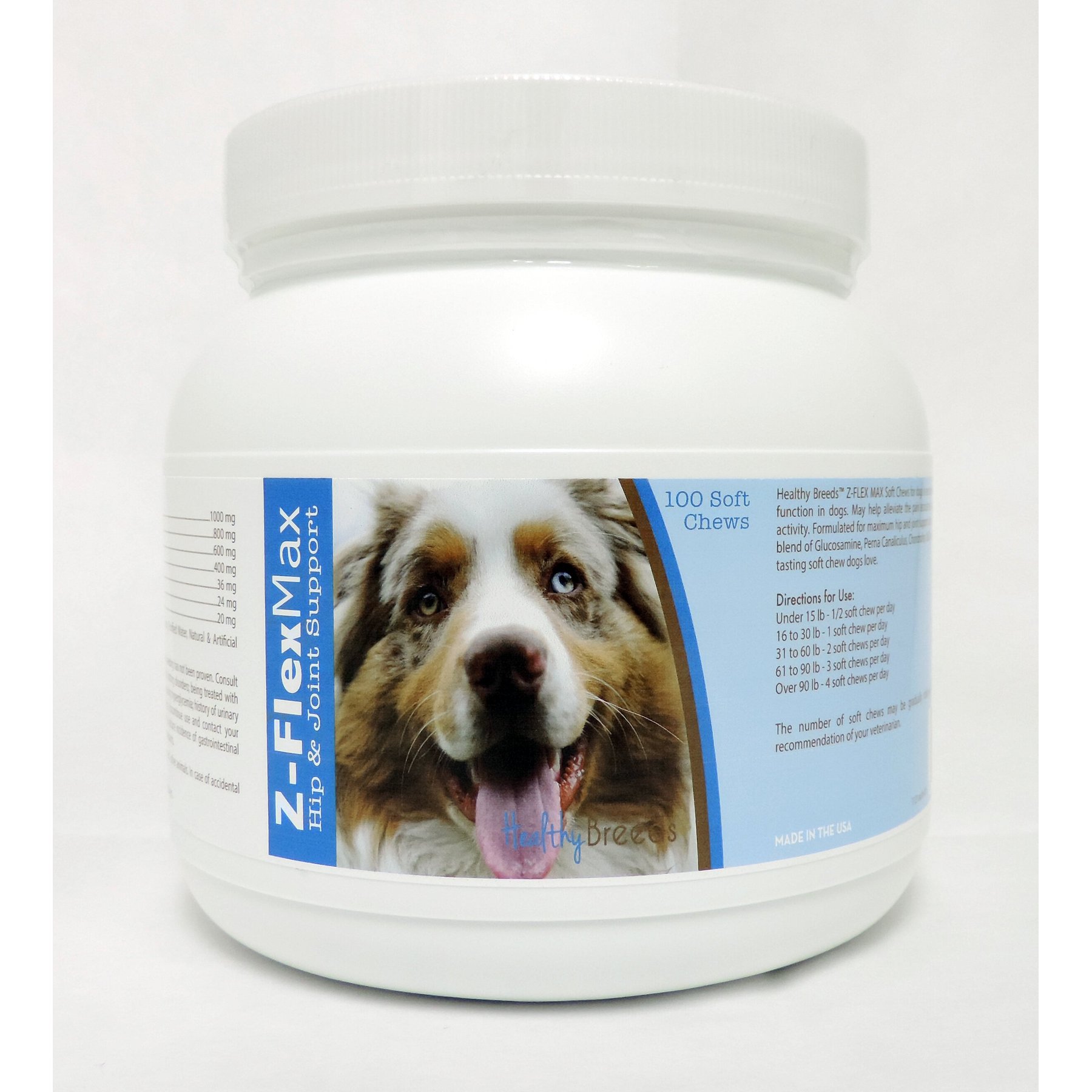 Healthy Breeds Z-Flex Max Hip & Joint Soft Chews Dog Supplement, 100 count