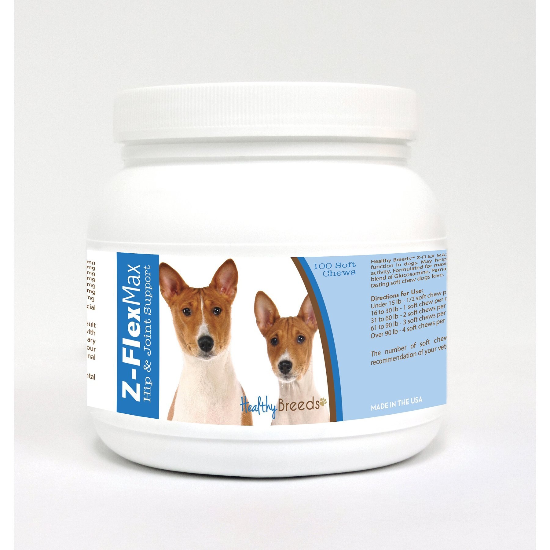 Healthy Breeds Z-Flex Max Hip & Joint Soft Chews Dog Supplement, 100 count