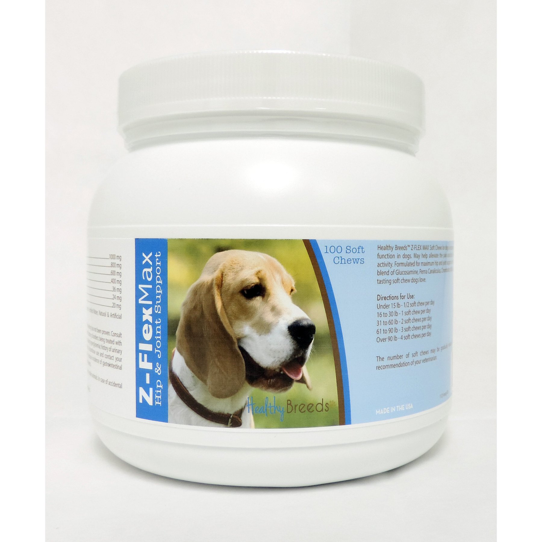 Healthy Breeds Z-Flex Max Hip & Joint Soft Chews Dog Supplement, 100 count