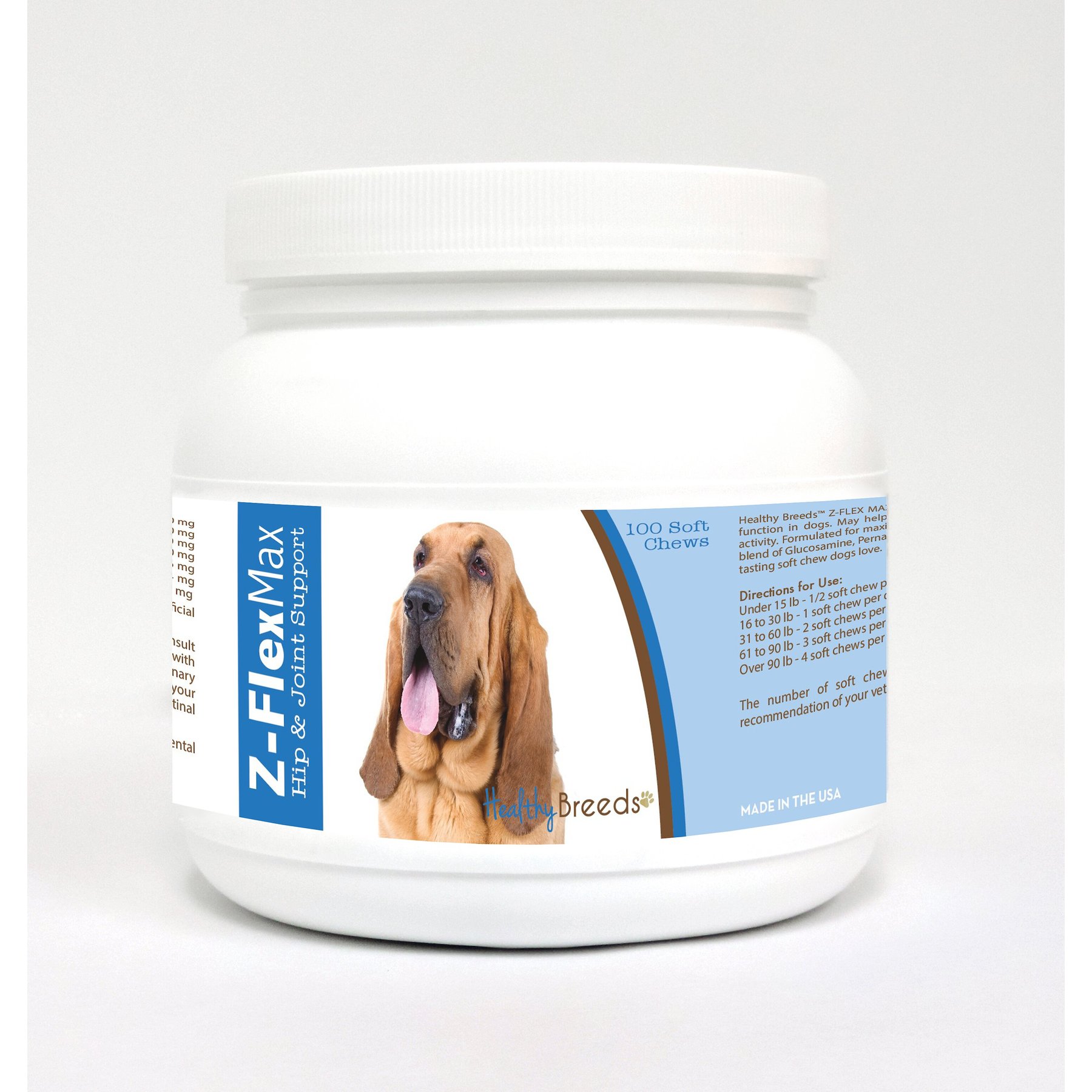 Healthy Breeds Z-Flex Max Hip & Joint Soft Chews Dog Supplement, 100 count