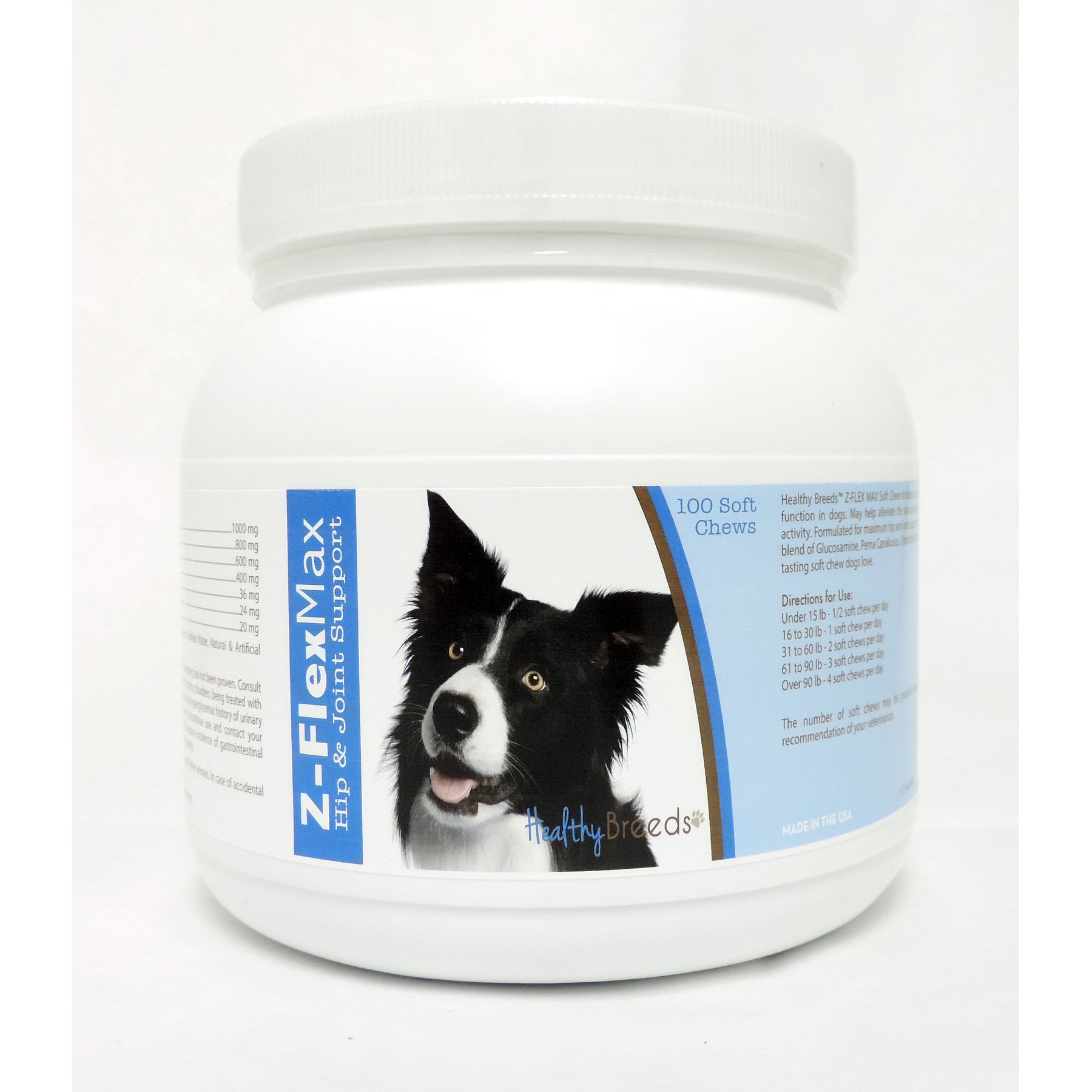 Healthy Breeds Z-Flex Max Hip & Joint Soft Chews Dog Supplement, 100 count