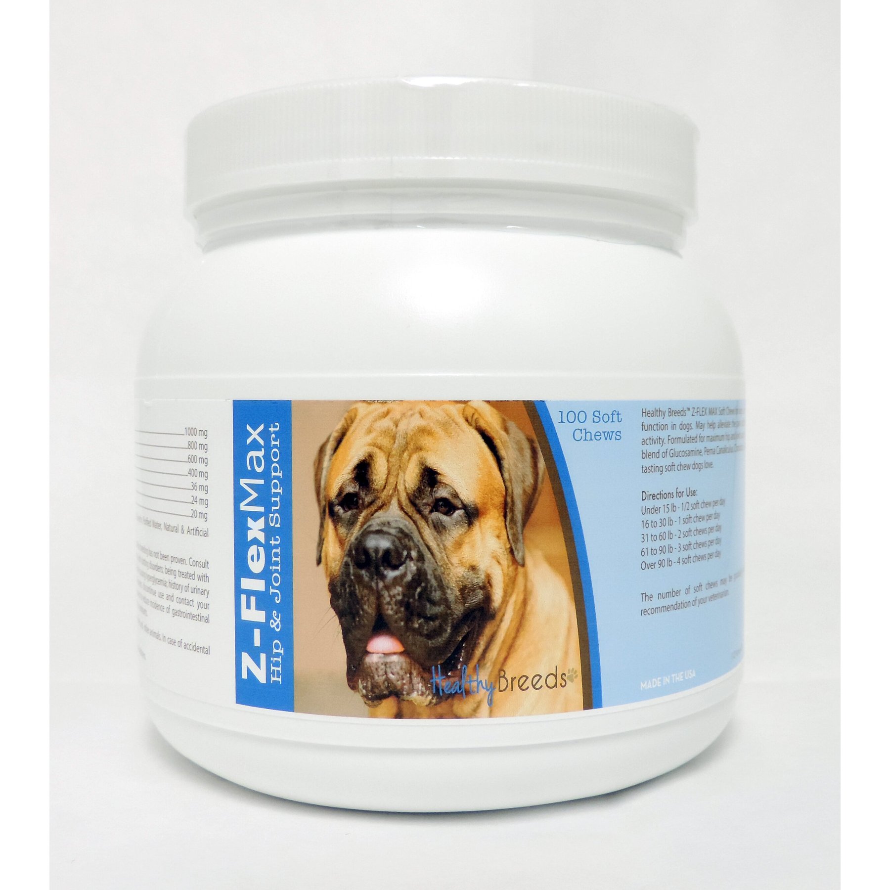 Healthy Breeds Z-Flex Max Hip & Joint Soft Chews Dog Supplement, 100 count