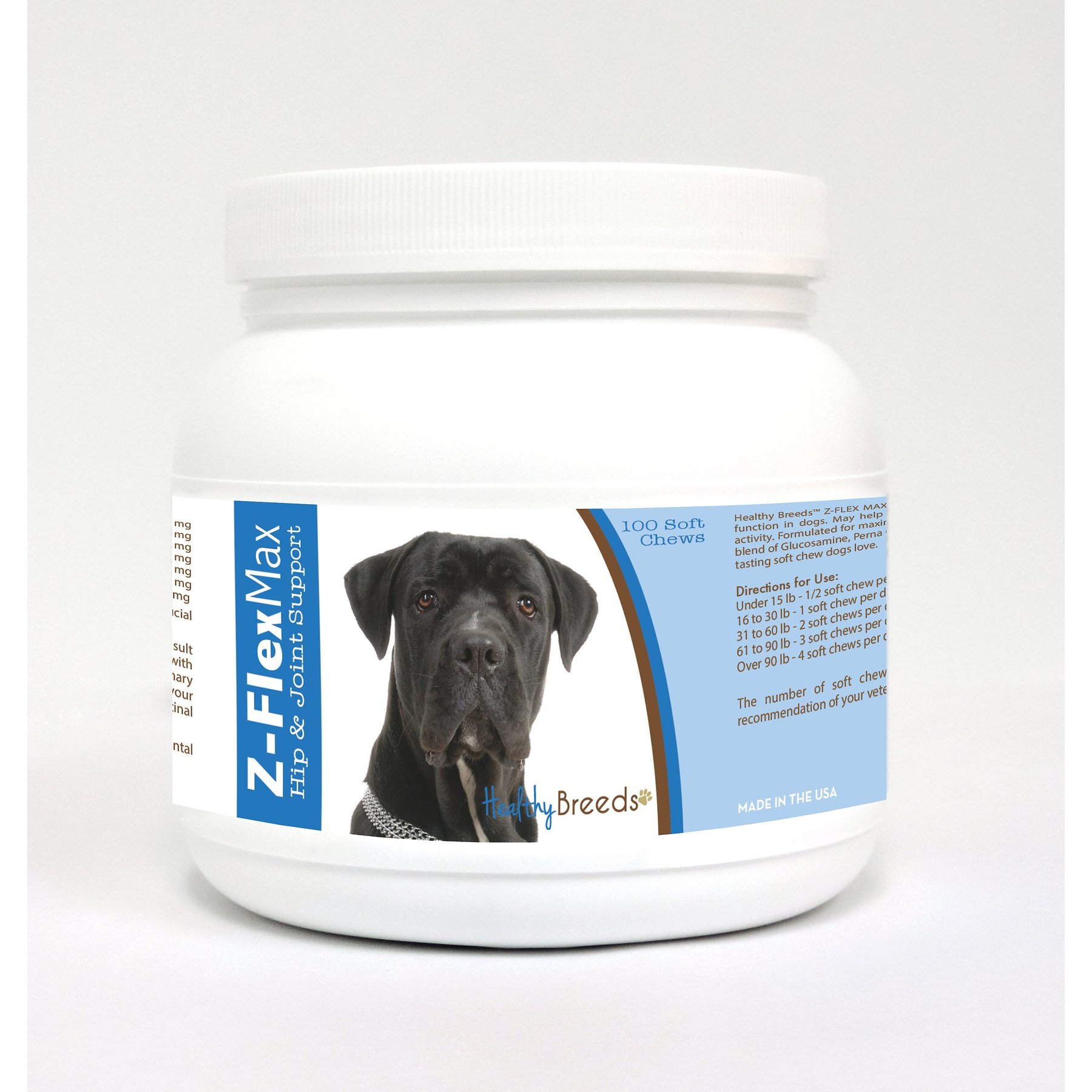 Healthy Breeds Z-Flex Max Hip & Joint Soft Chews Dog Supplement, 100 count