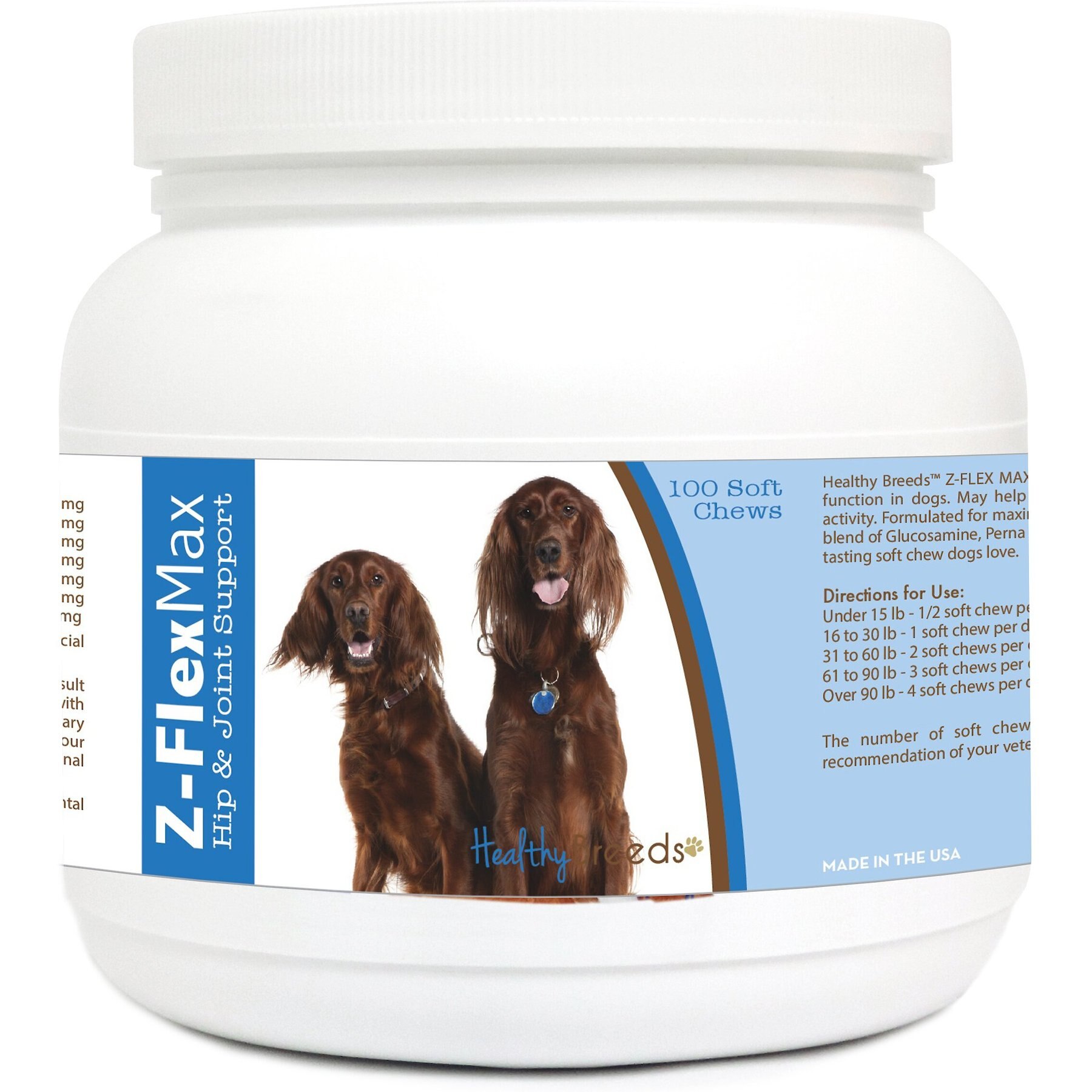 Healthy Breeds Z-Flex Max Hip & Joint Soft Chews Dog Supplement, 100 count