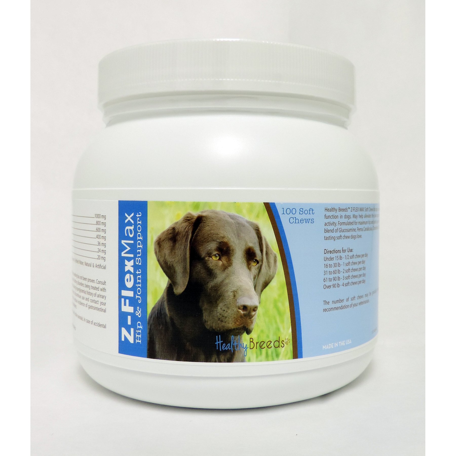 Healthy Breeds Z-Flex Max Hip & Joint Soft Chews Dog Supplement, 100 count