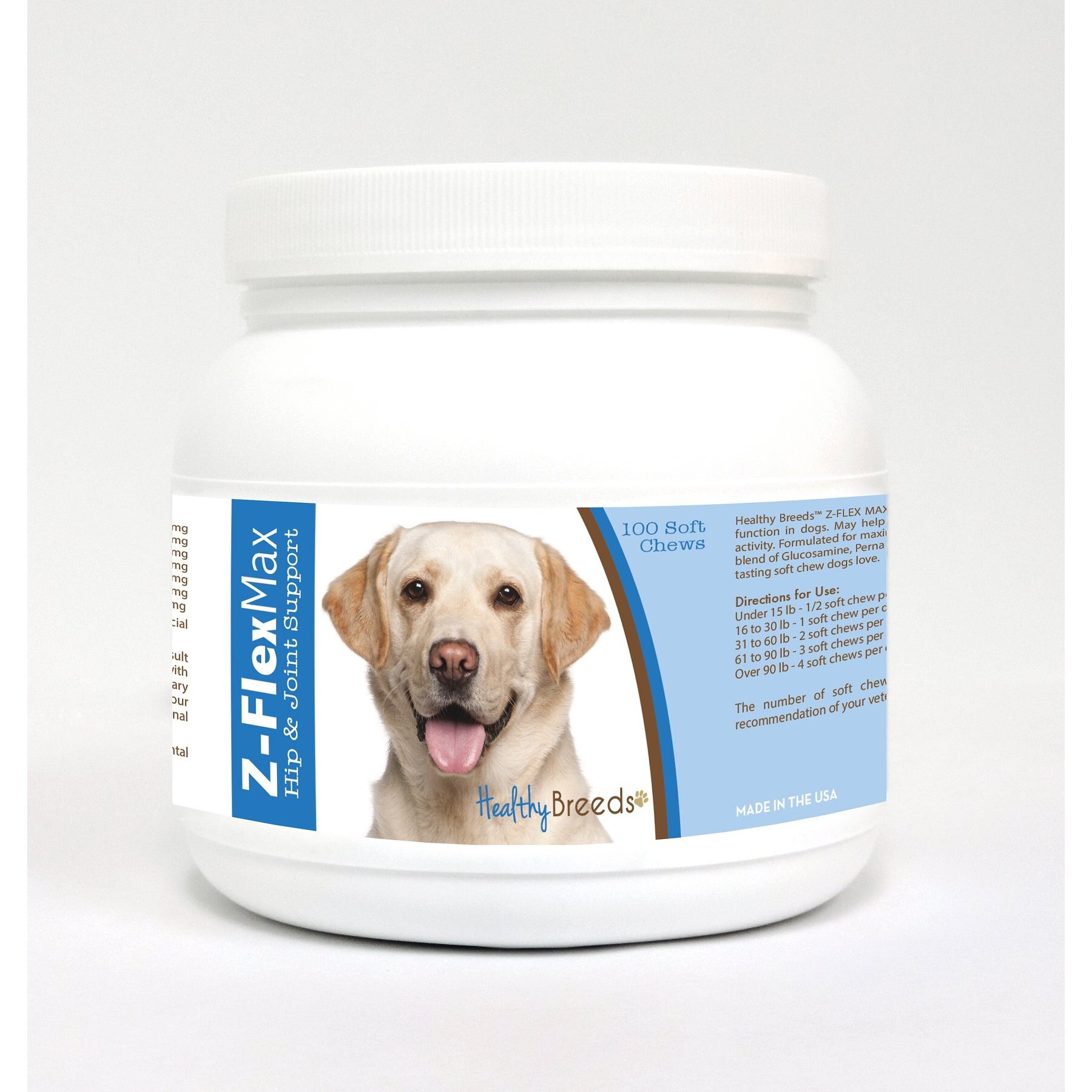 Healthy Breeds Z-Flex Max Hip & Joint Soft Chews Dog Supplement, 100 count