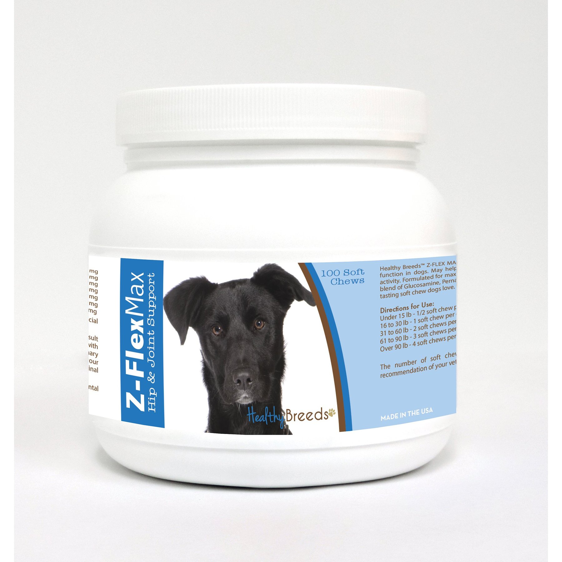 Healthy Breeds Z-Flex Max Hip & Joint Soft Chews Dog Supplement, 100 count