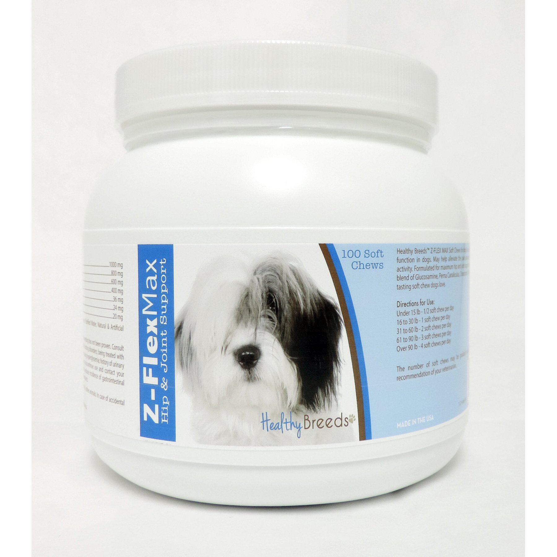 Healthy Breeds Z-Flex Max Hip & Joint Soft Chews Dog Supplement, 100 count