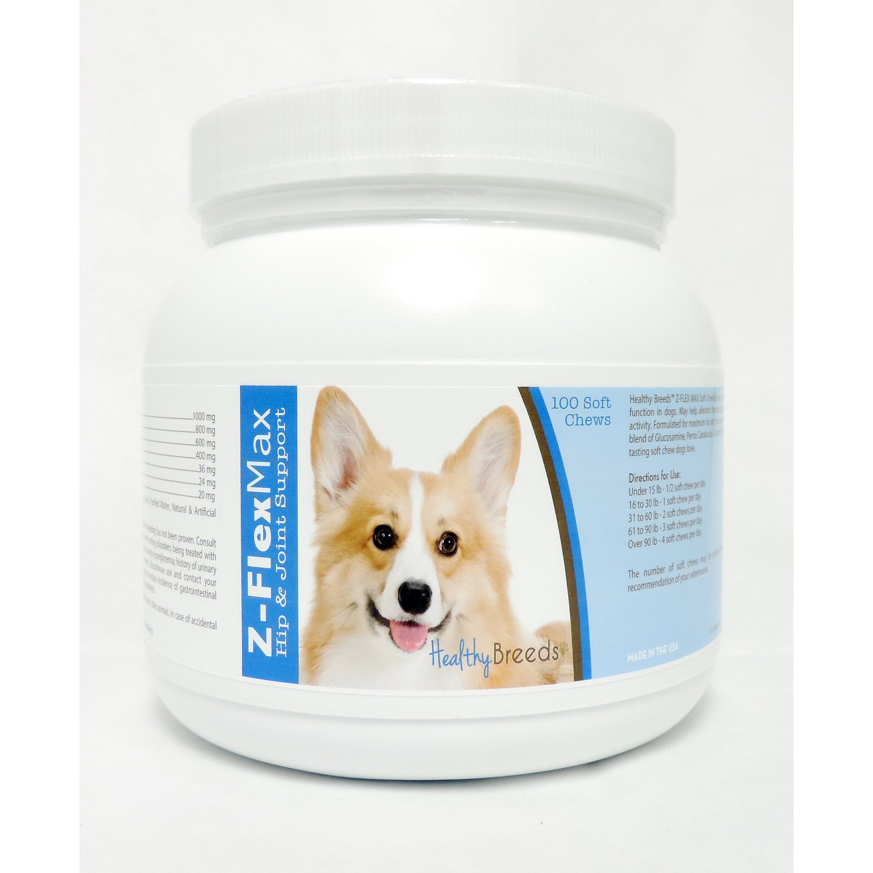 Healthy Breeds Z-Flex Max Hip & Joint Soft Chews Dog Supplement, 100 count