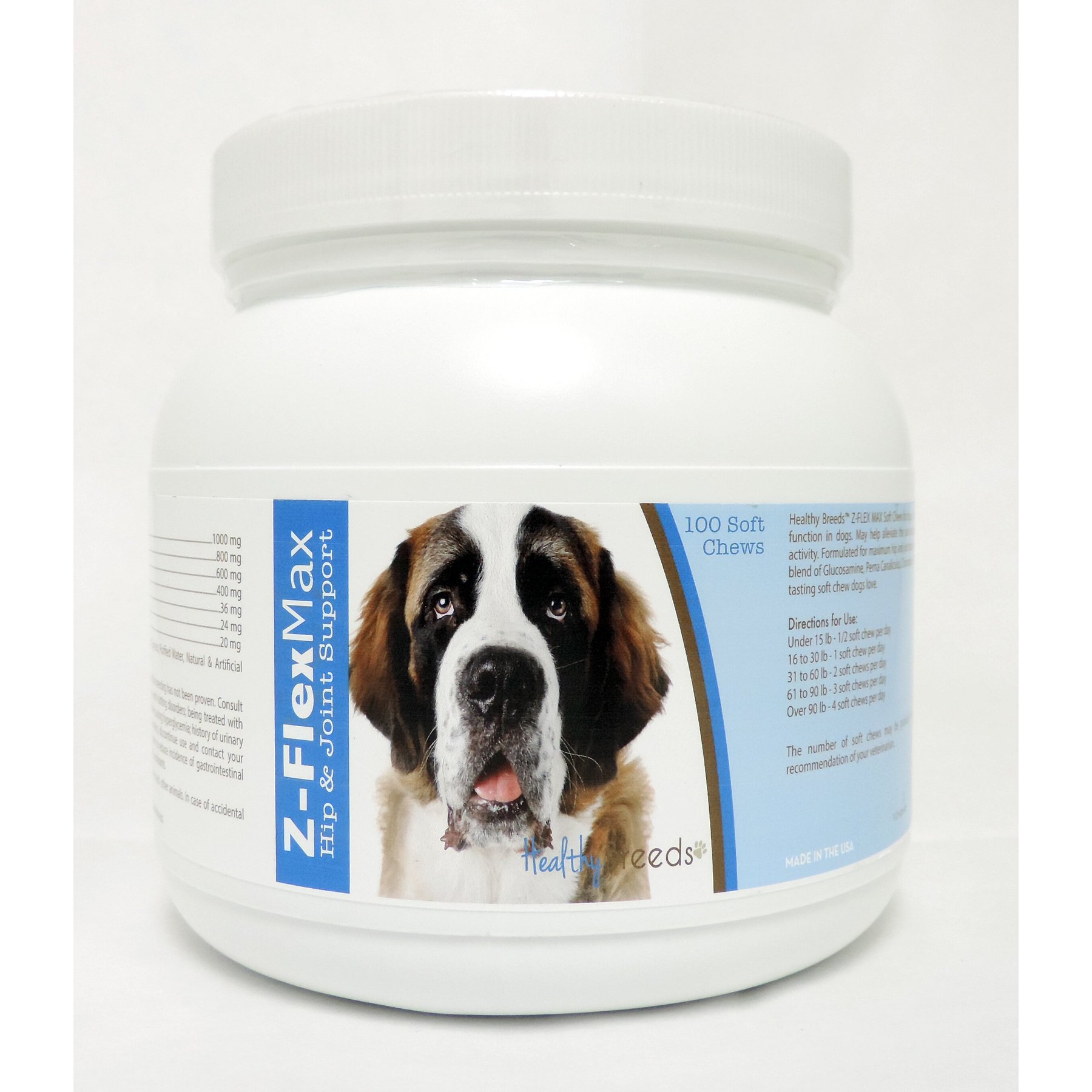 Healthy Breeds Z-Flex Max Hip & Joint Soft Chews Dog Supplement, 100 count