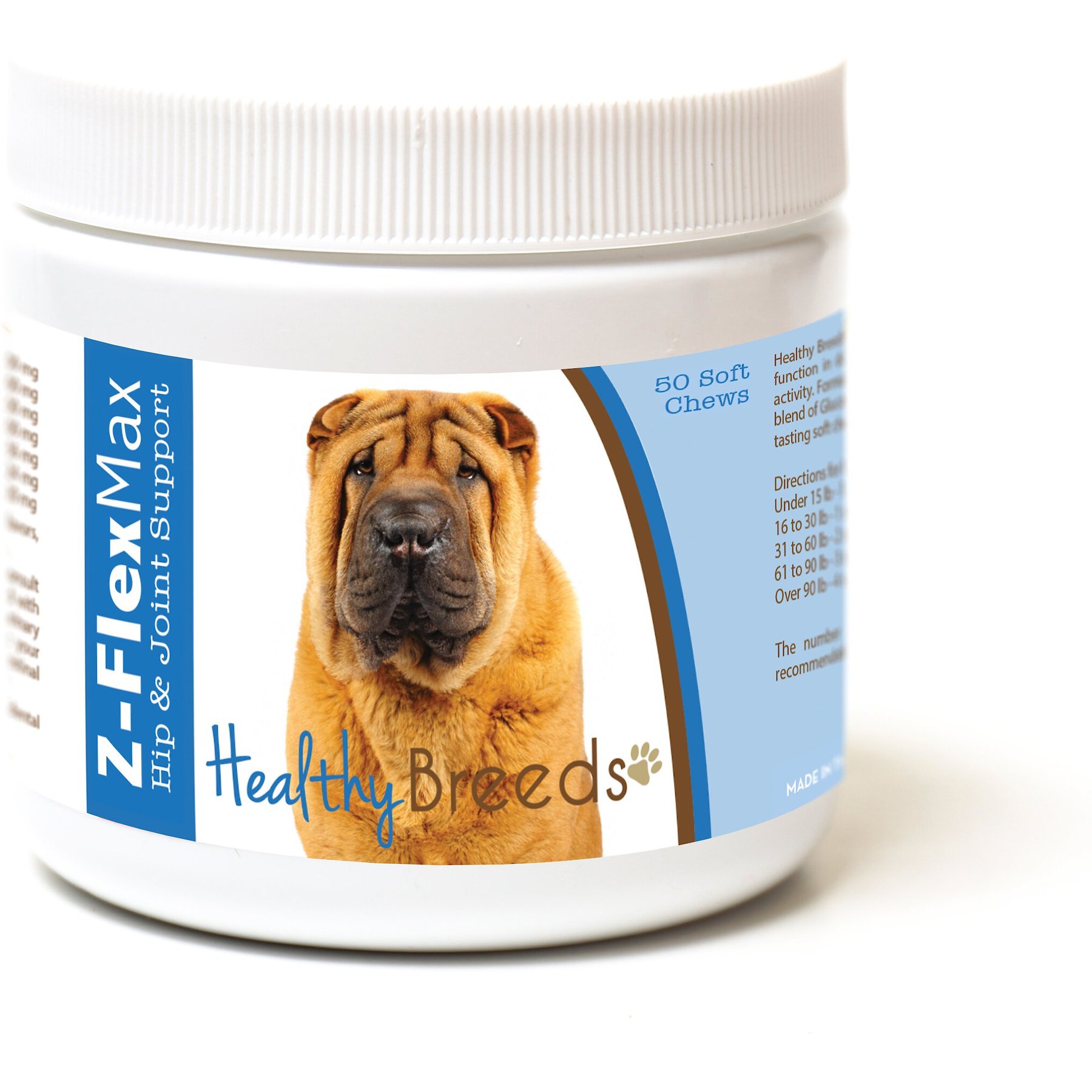 Healthy Breeds Z-Flex Max Hip & Joint Soft Chews Dog Supplement, 50 count