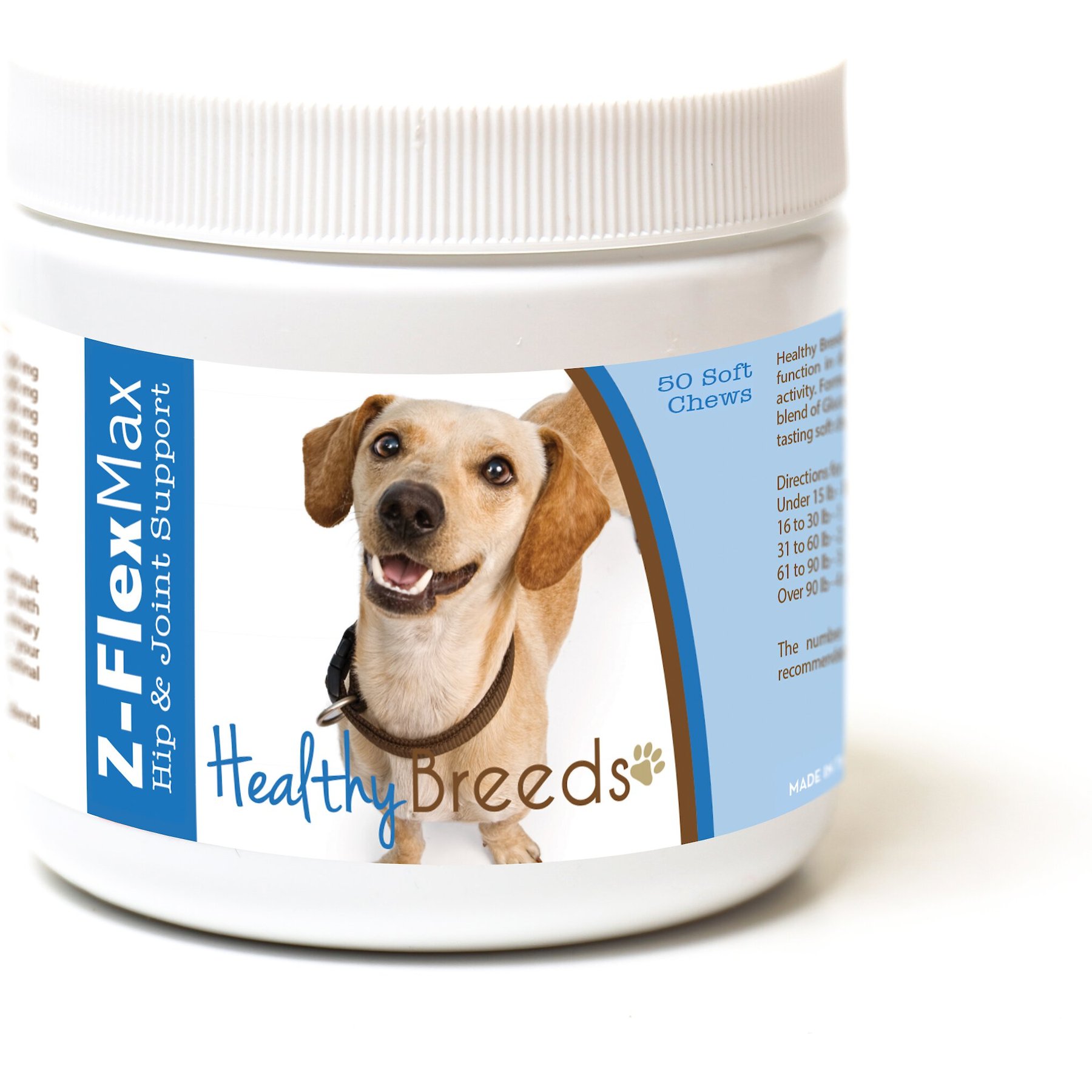 Healthy Breeds Z-Flex Max Hip & Joint Soft Chews Dog Supplement, 50 count