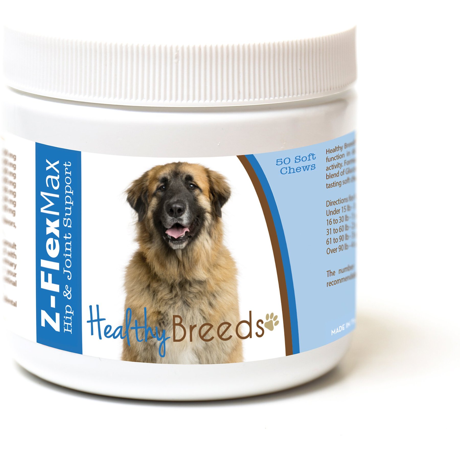 Healthy Breeds Z-Flex Max Hip & Joint Soft Chews Dog Supplement, 50 count