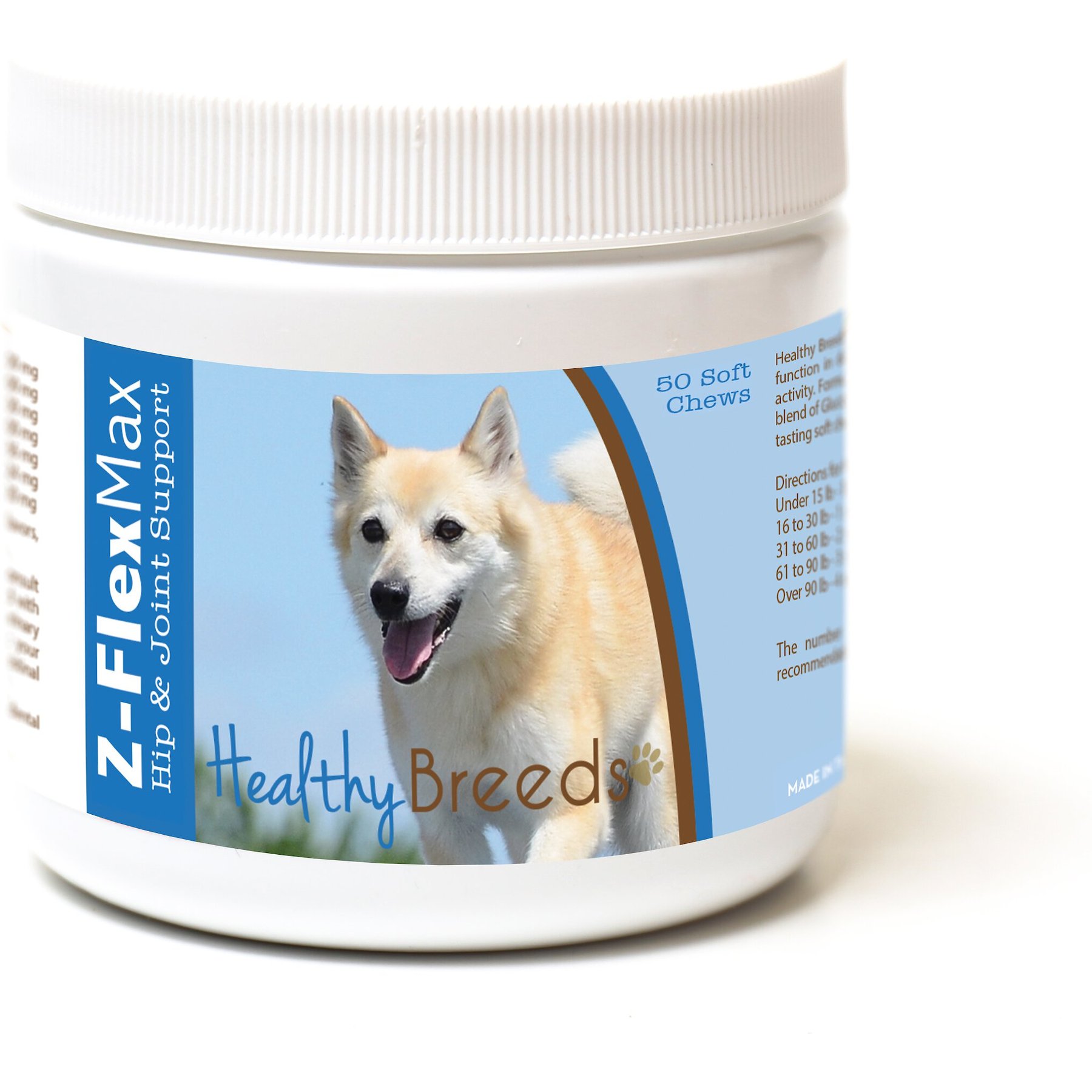 Healthy Breeds Z-Flex Max Hip & Joint Soft Chews Dog Supplement, 50 count