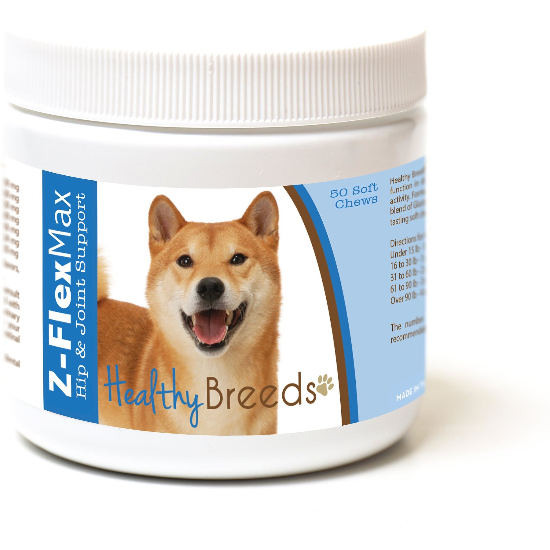 Healthy Breeds Z-Flex Max Hip & Joint Soft Chews Dog Supplement, 50 count