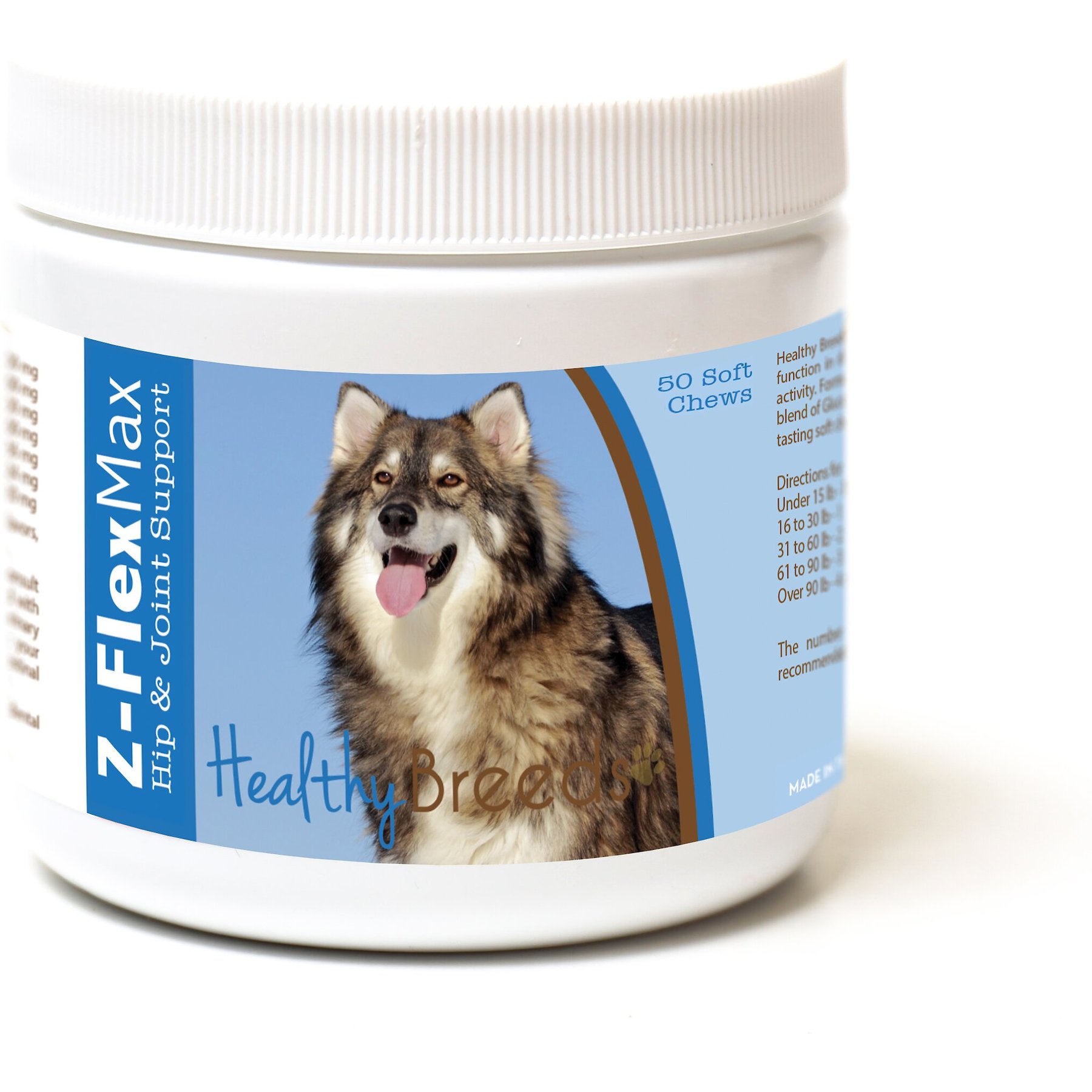 Healthy Breeds Z-Flex Max Hip & Joint Soft Chews Dog Supplement, 50 count