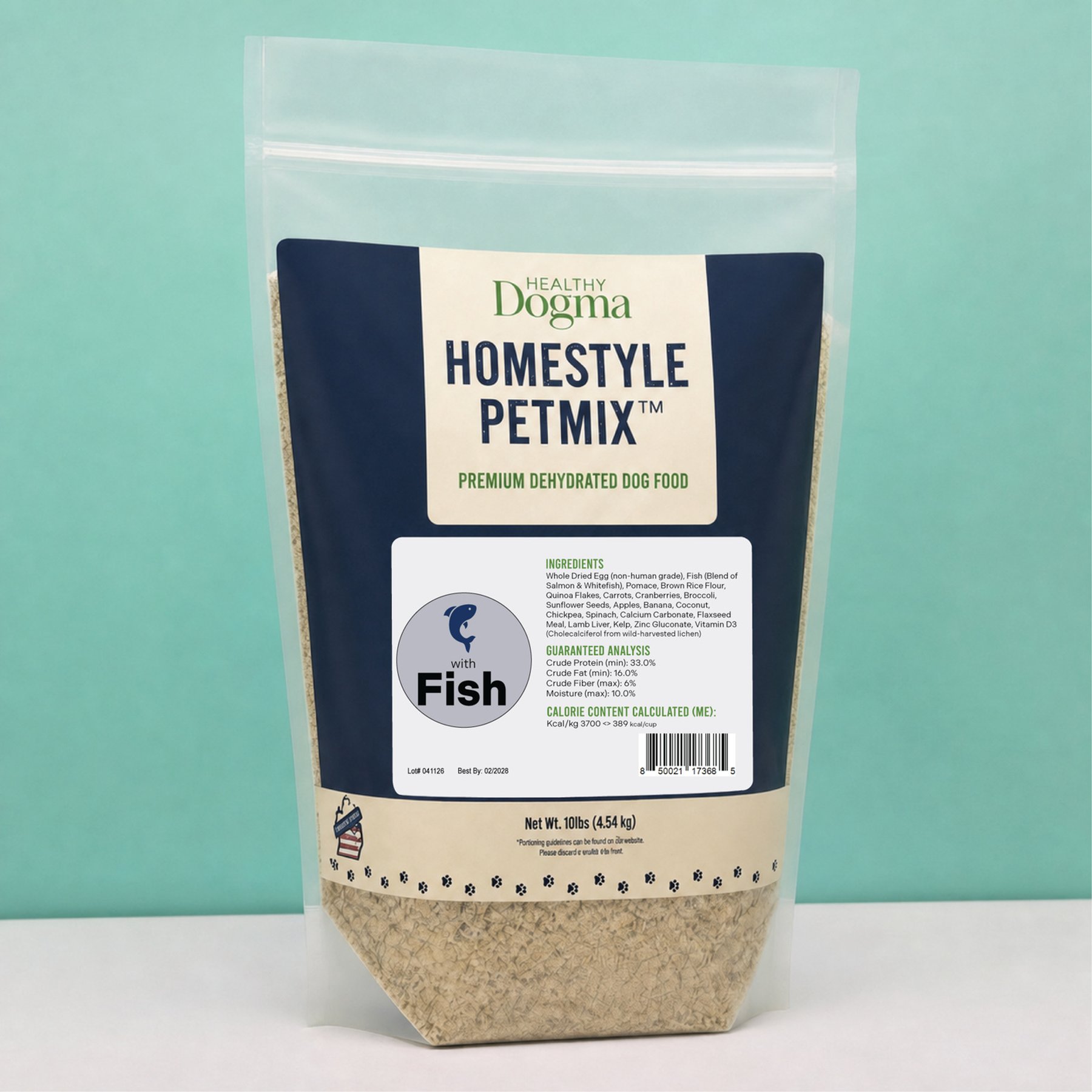 Healthy Dogma Homestyle PetMix Fish Dehydrated Dog Food, 10-lb bucket
