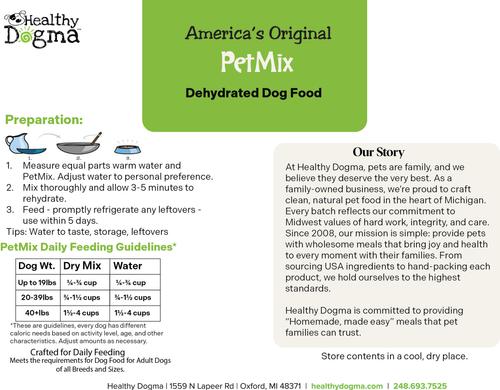 Show full view: Healthy Dogma PetMix Chicken Dinner Freeze-Dried Supplemental Dog Food, 10-lb bag slide 4 of 6