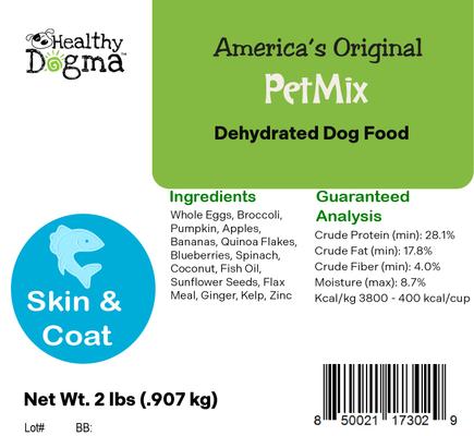 Show full view: Healthy Dogma PetMix Skin & Coat Supplemental Dog Food, 2-lb bag slide 3 of 8