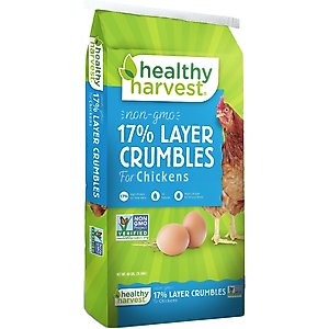 Healthy Harvest Non-GMO 17% Protein Layer Crumbles Chicken Feed, 40-lb bag