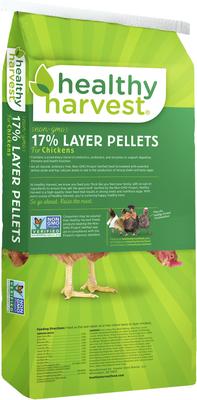 Show full view: Healthy Harvest Non-GMO 17% Protein Layer Mini Pellets Chicken Feed, 20-lb bag slide 2 of 9