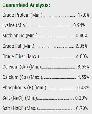 Show full view: Healthy Harvest Non-GMO 17% Protein Layer Mini Pellets Chicken Feed, 20-lb bag slide 5 of 9