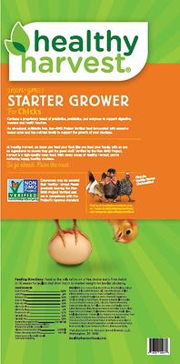 Show full view: Healthy Harvest Non-GMO 20% Protein Chick Starter Grower Crumbles Chicken Feed, 40-lb bag slide 2 of 8