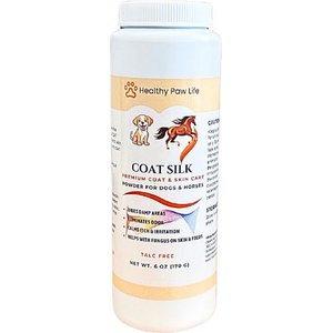 Healthy Paw Life Canine & Equine Alleviating Odors, Itchiness, Relieving Rain Rot & Sweet Itch Dry Flea & Tick Powder for Dogs, 6-oz bottle